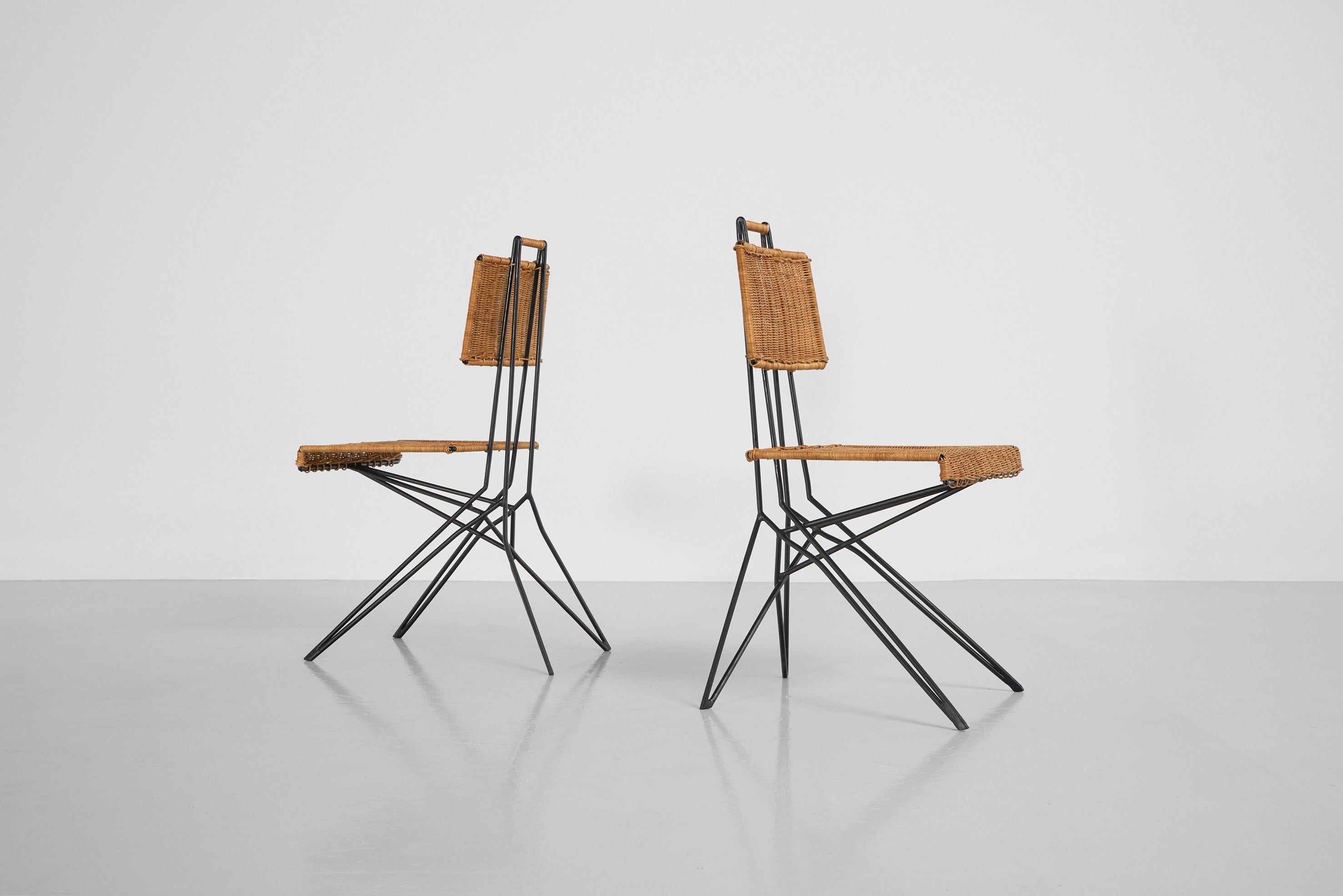 Raoul Guys Attributed Dining Chairs Airborne France 1950 For Sale 4
