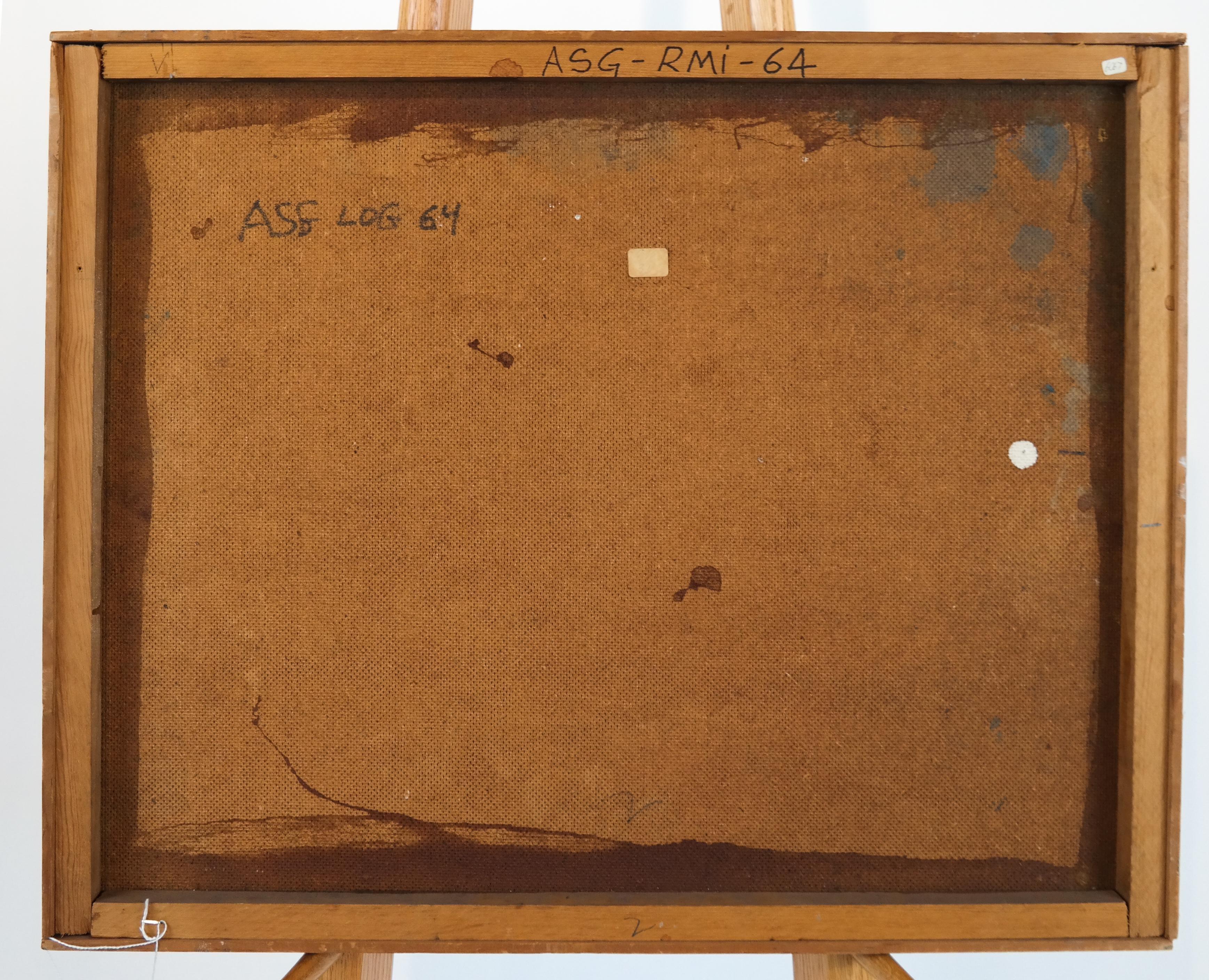 1972 Pintura al óleo gestual Barco en el puerto Abstracción figurativa Raoul Middleman en venta 6