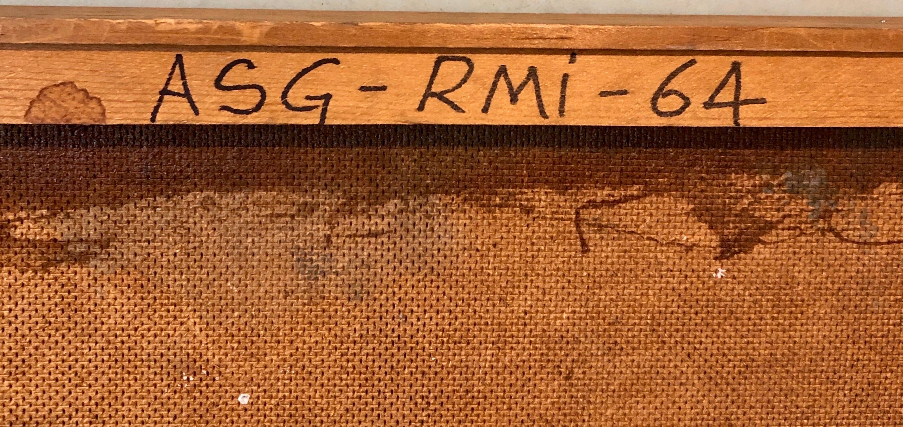 1972 Pintura al óleo gestual Barco en el puerto Abstracción figurativa Raoul Middleman en venta 7