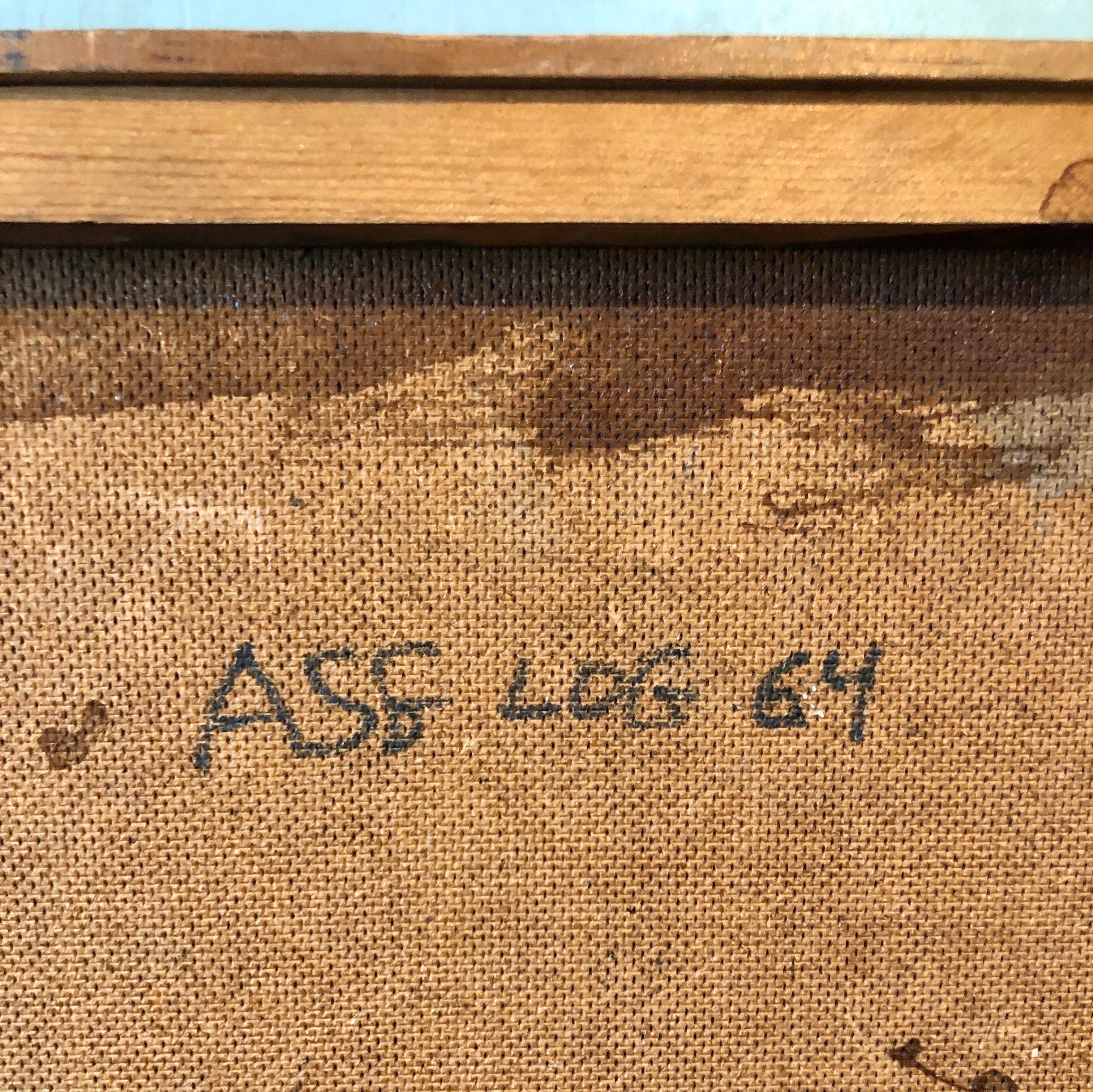 1972 Pintura al óleo gestual Barco en el puerto Abstracción figurativa Raoul Middleman en venta 8