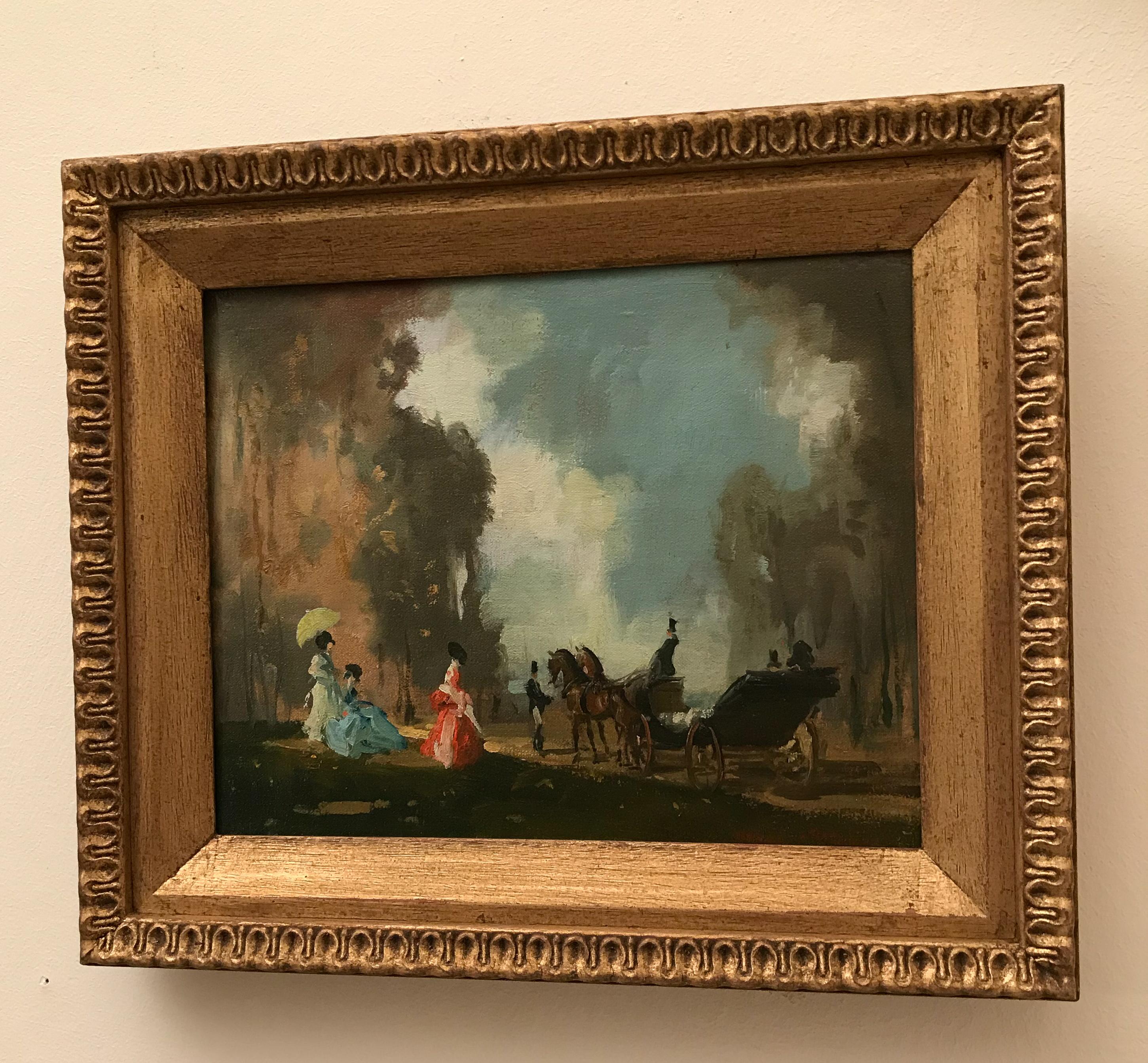 Die Kutsche wartet – Painting von Raoul Millais
