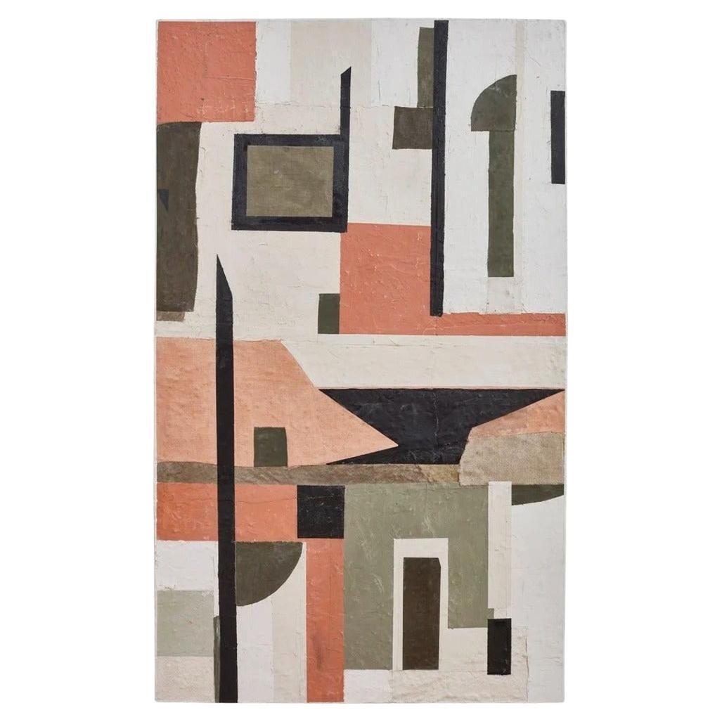 Raoul Morren, Mixed-Media-Wandkunst mit zusammengesetzten Fragmenten