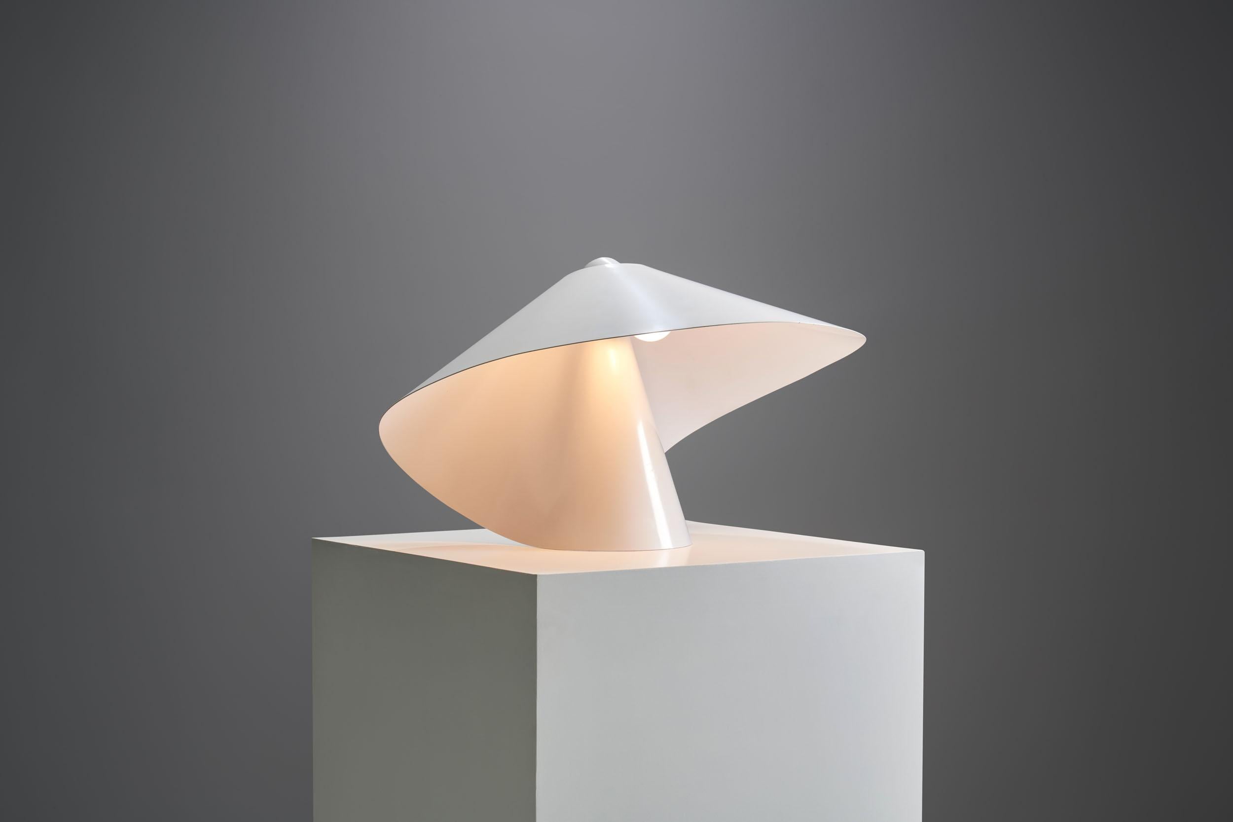 This original edition light sculpture “D625”, better known as the “Nonne” lamp is among the most emblematic creations of Raoul Raba and a famous example of timeless modernity. 

Light sculpture is the only fitting description for this lamp, for as