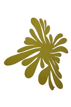 Raoul Raba, yellow sculpture, light wall panel, circa 1970, France.