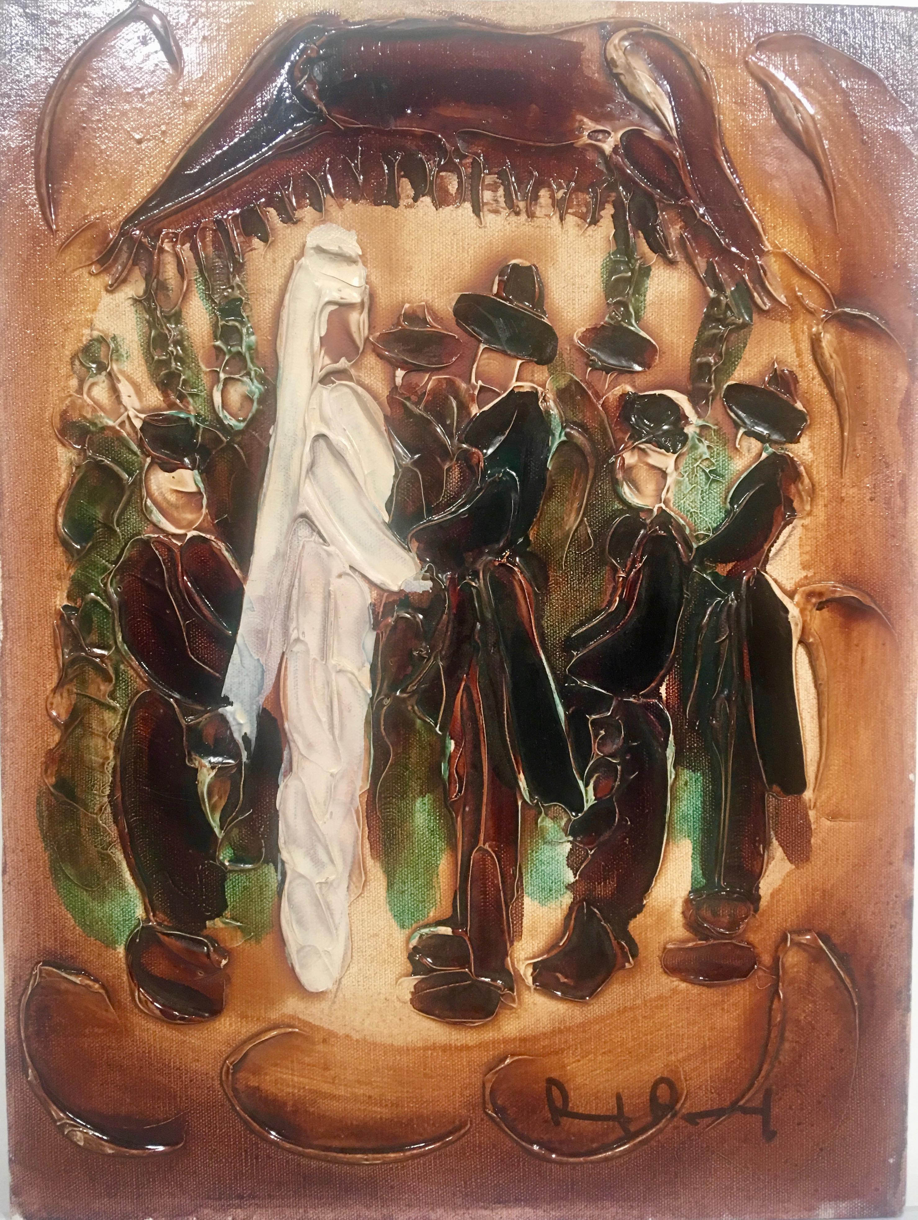Raoul Raymond Figurative Painting - Jewish Wedding