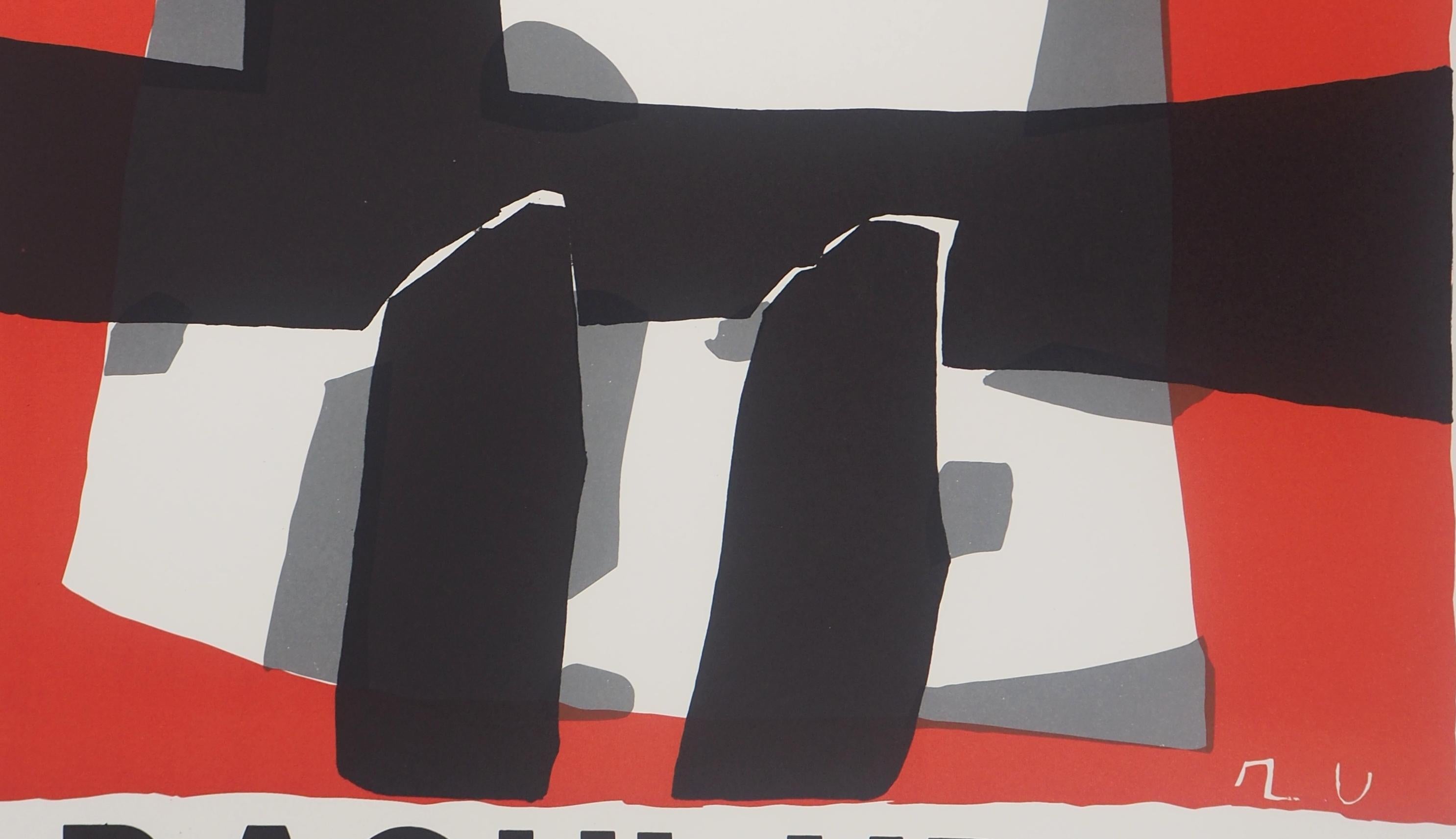 Raoul UBAC (1910-1985)
Composition abstraite en noir et rouge, 1950

Lithographie originale en couleurs (atelier Mourlot)
Signature imprimée dans la plaque
Sur papier d'art 66 x 51 cm (c. 26 x 20 in)
Lithographie réalisée pour l'affiche de