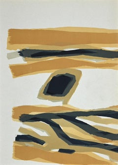 Composition abstraite - Lithographie originale de Raoul Ubac - 1964