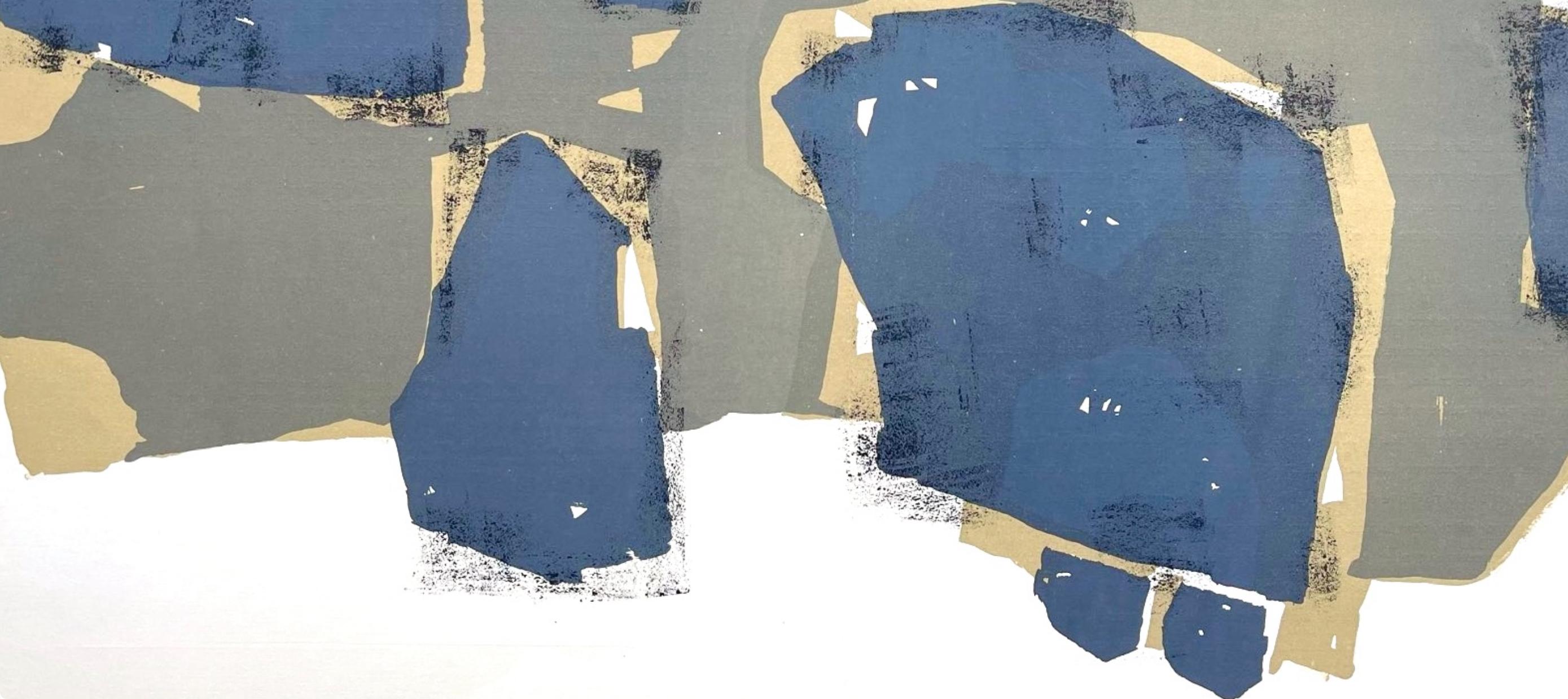 Composizione, Derrière le miroir - Abstract Print Grigio di Raoul Ubac