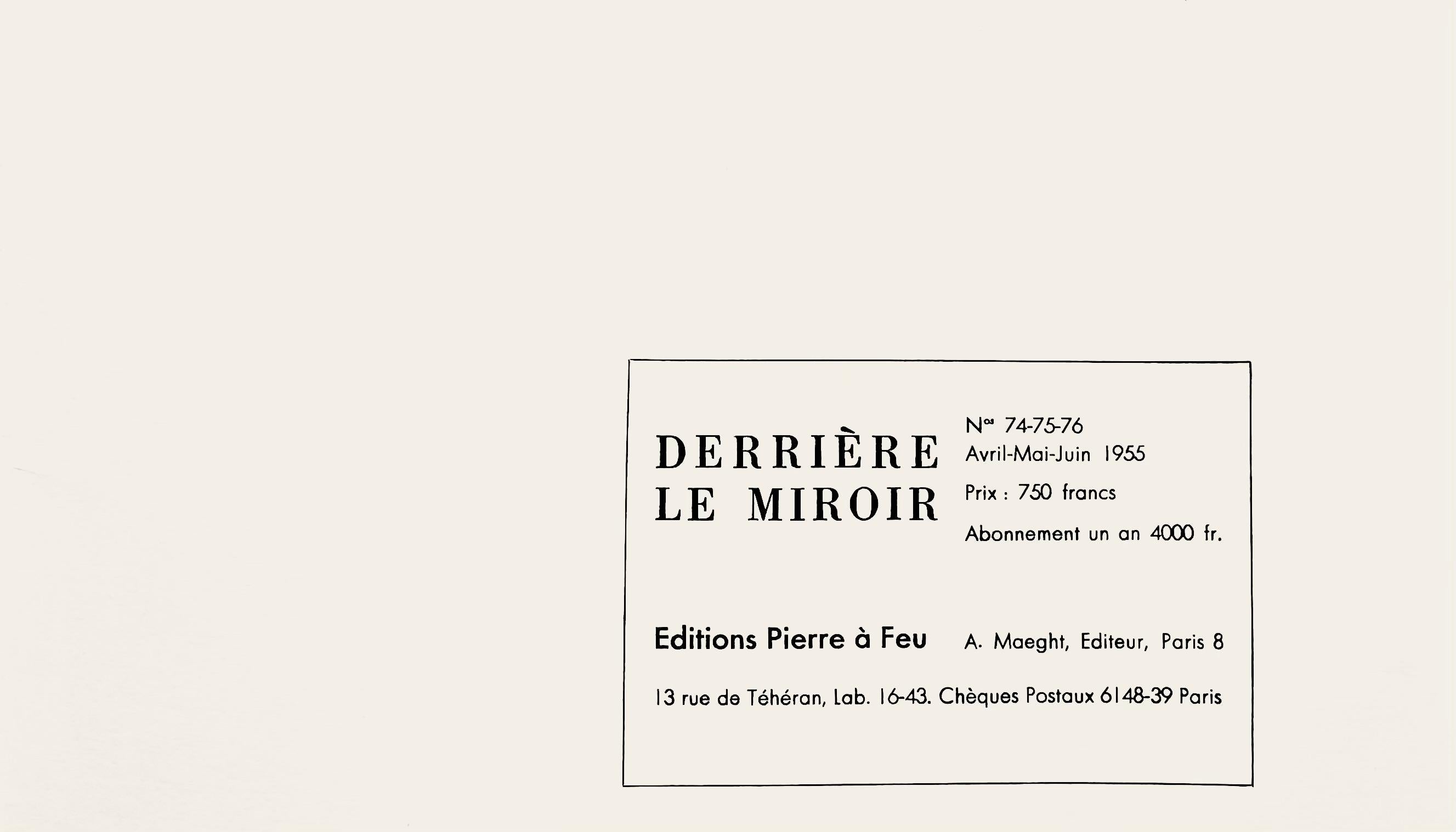 Composición, Derrière le miroir - Abstract Print Gris de Raoul Ubac