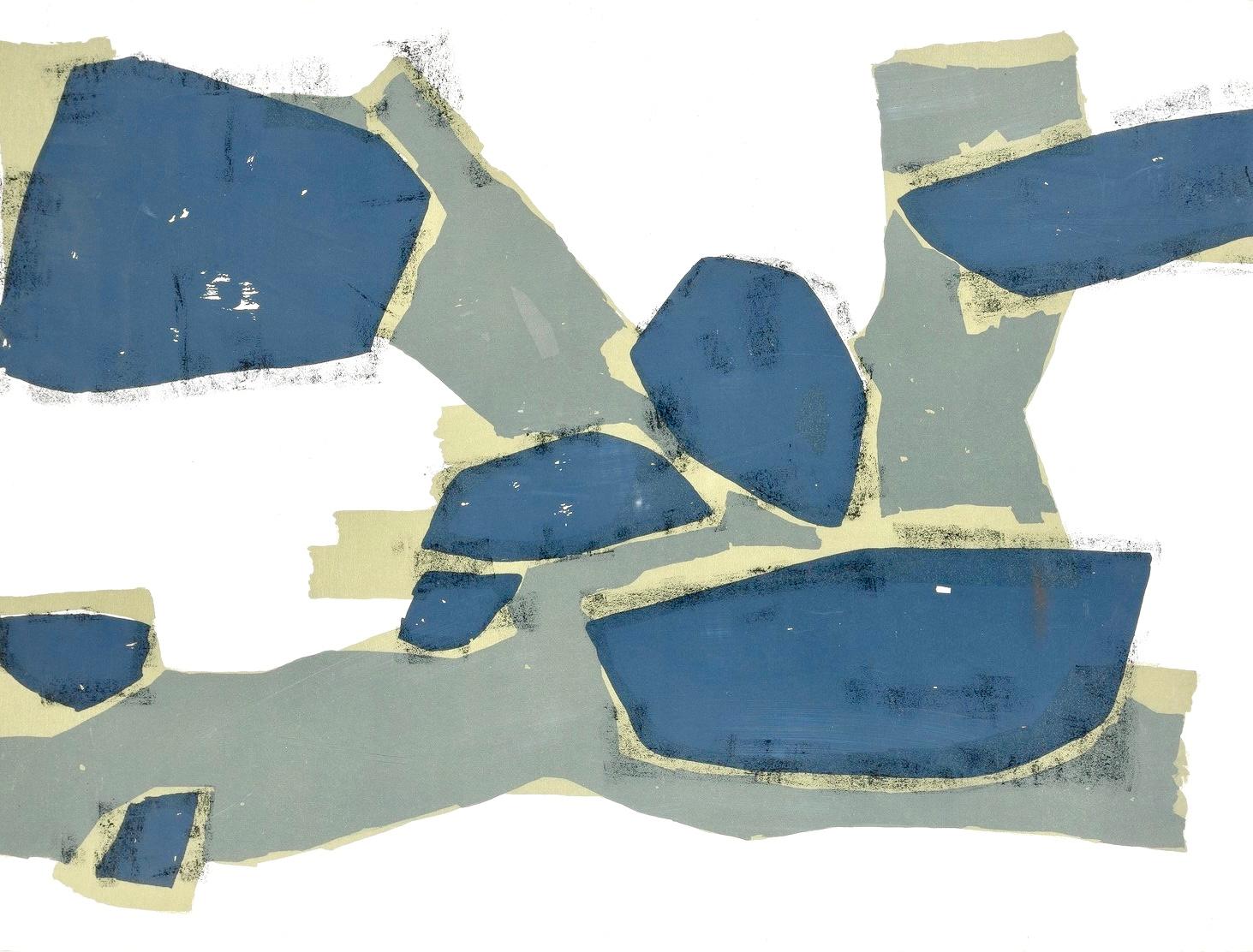 Abstract Print de Raoul Ubac - Composición, Derrière le miroir