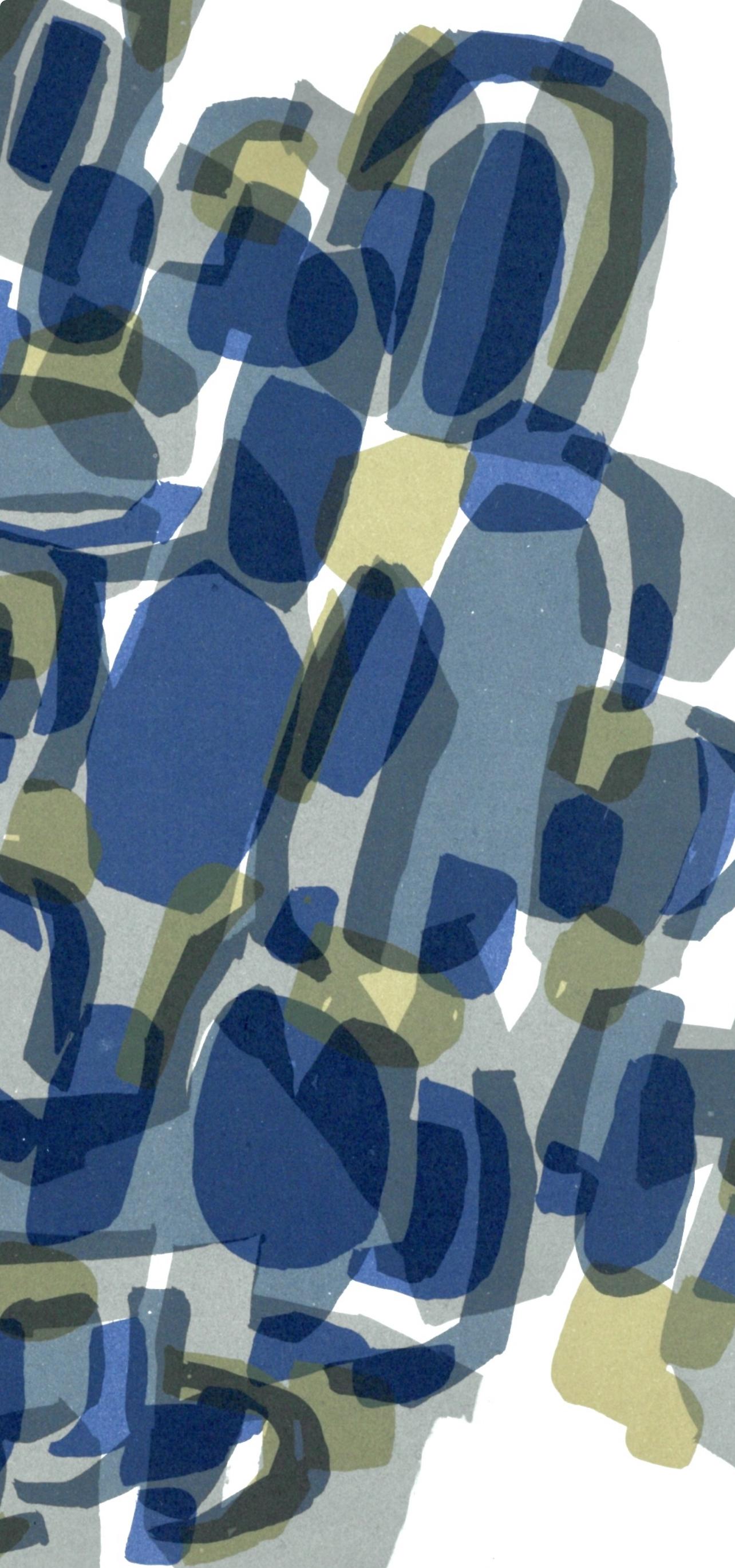 Paysage d'Ete, Derrière le miroir - Gris Abstract Print par Raoul Ubac