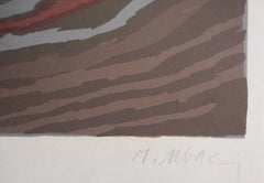 Mar Rojo - Litografía original firmada a mano