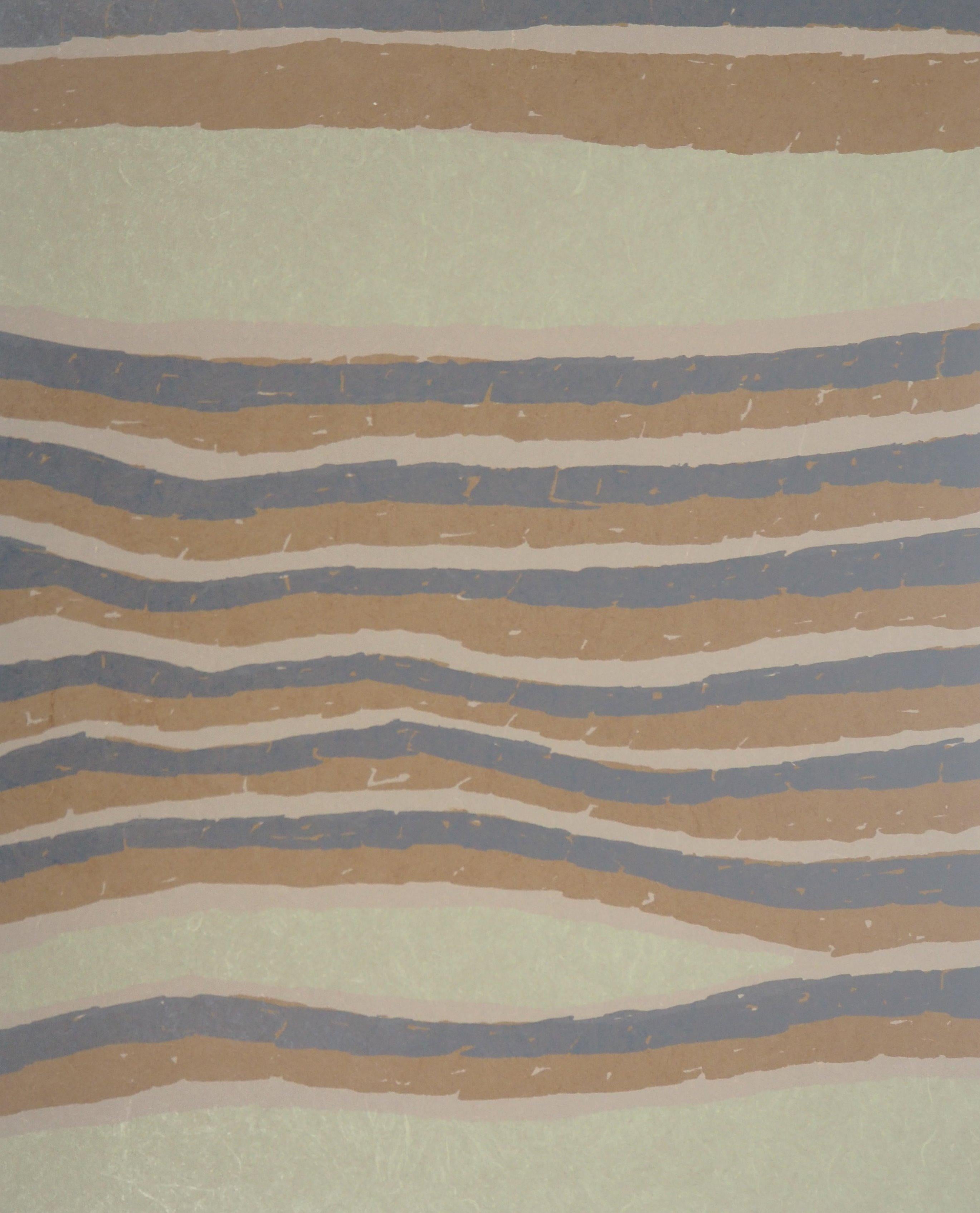 Dessous de sable surréaliste - Lithographie originale signée à la main - Print de Raoul Ubac