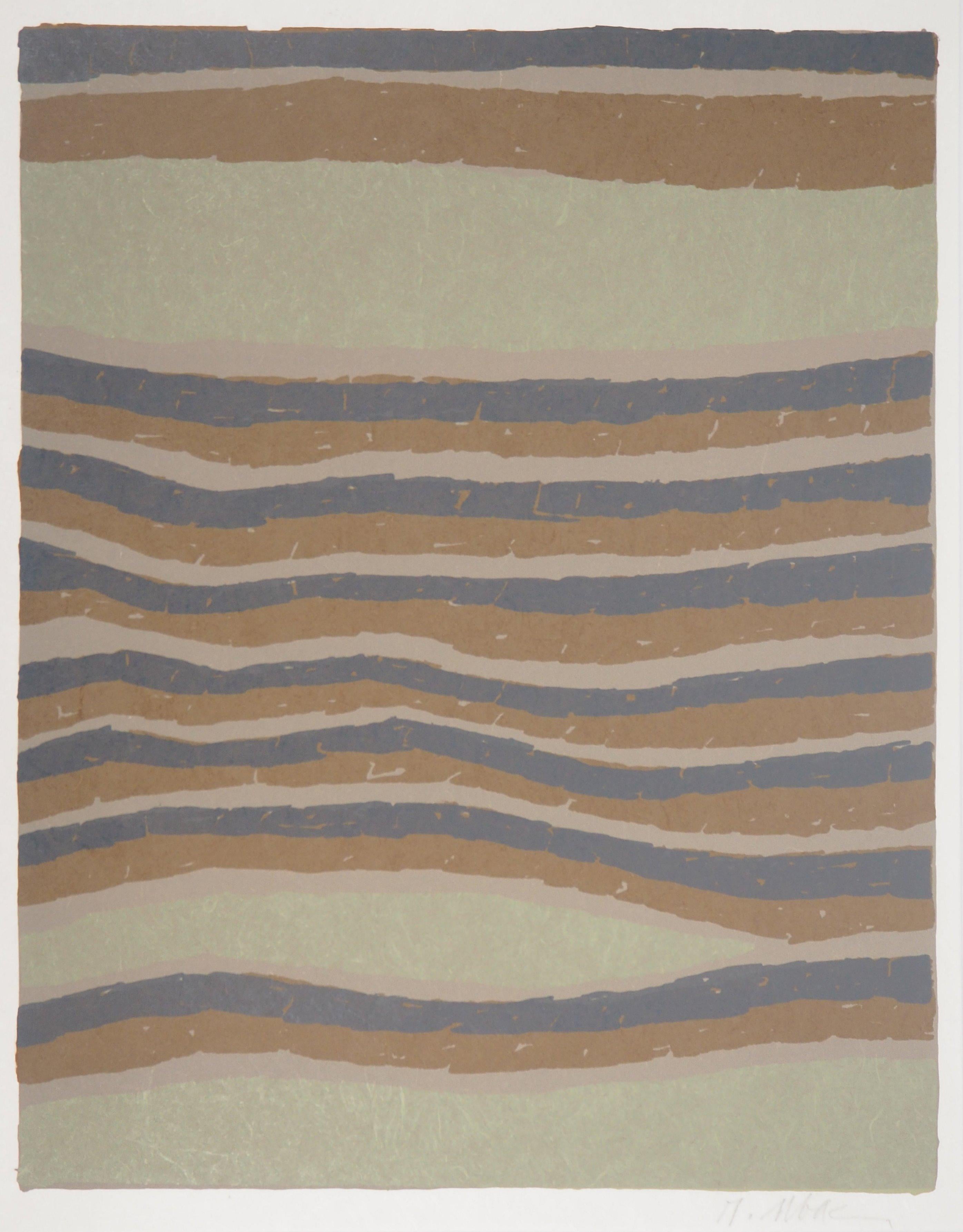 Landscape Print Raoul Ubac - Dessous de sable surréaliste - Lithographie originale signée à la main