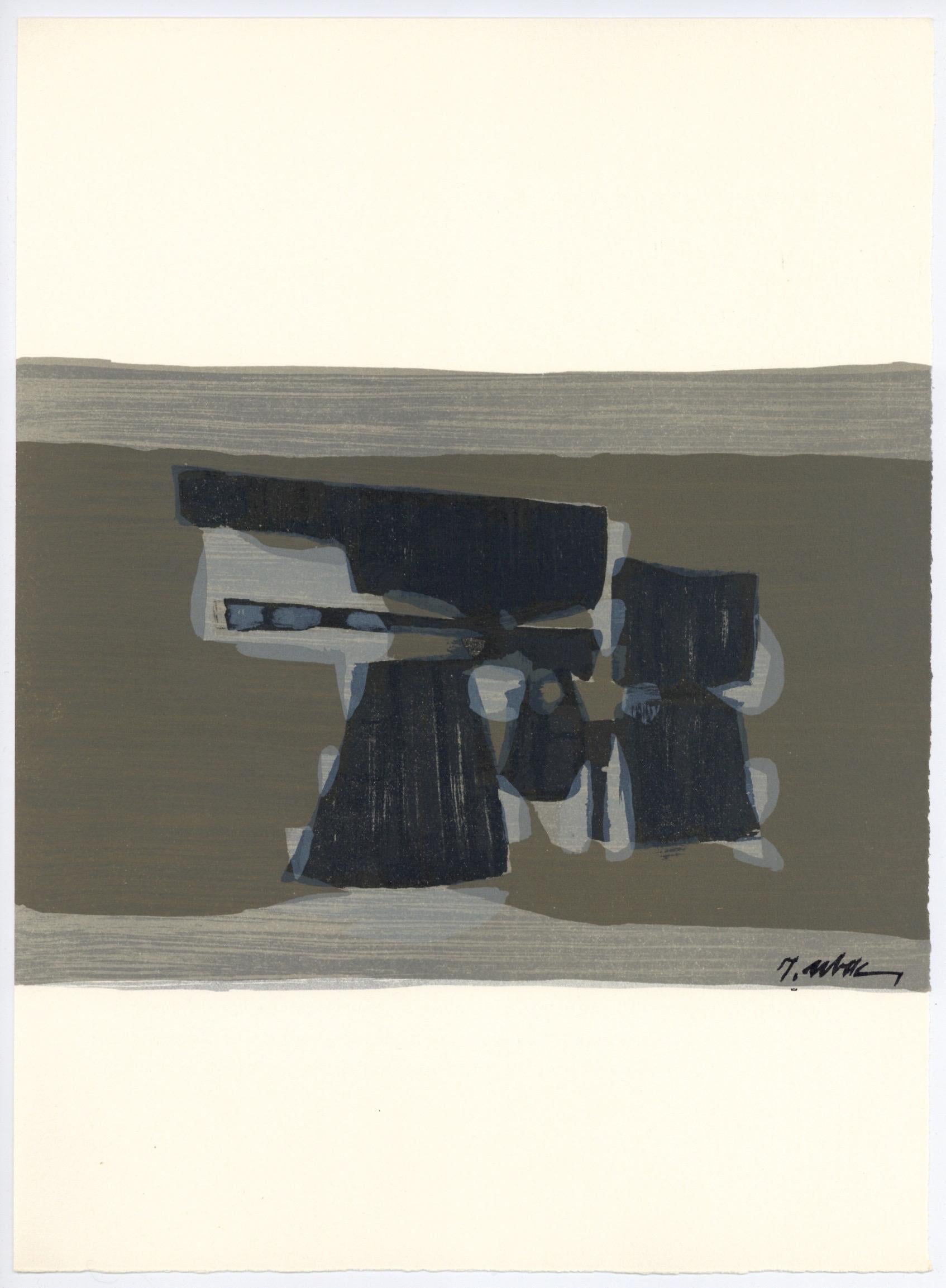 Lithograph on vélin paper. Inscription: Unsigned and unnumbered, as issued. Good condition. Notes: From Derrière le miroir, N° 144-145-146, 1964. Published by Aimé Maeght, Éditeur, Paris; printed by Éditions Pierre à Feu, Galerie Maeght, Paris.