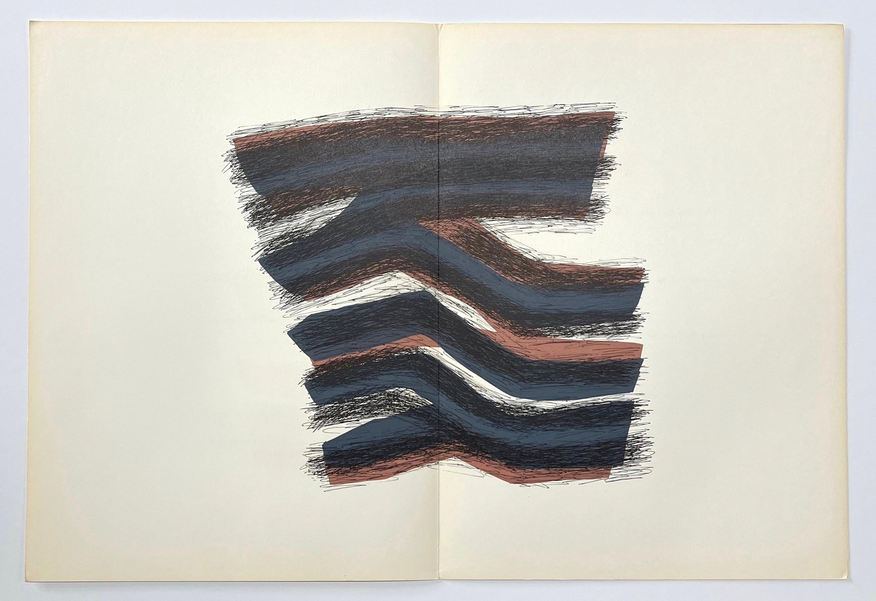 Ubac, Composition, Derrière le miroir (après) - Noir Abstract Print par Raoul Ubac