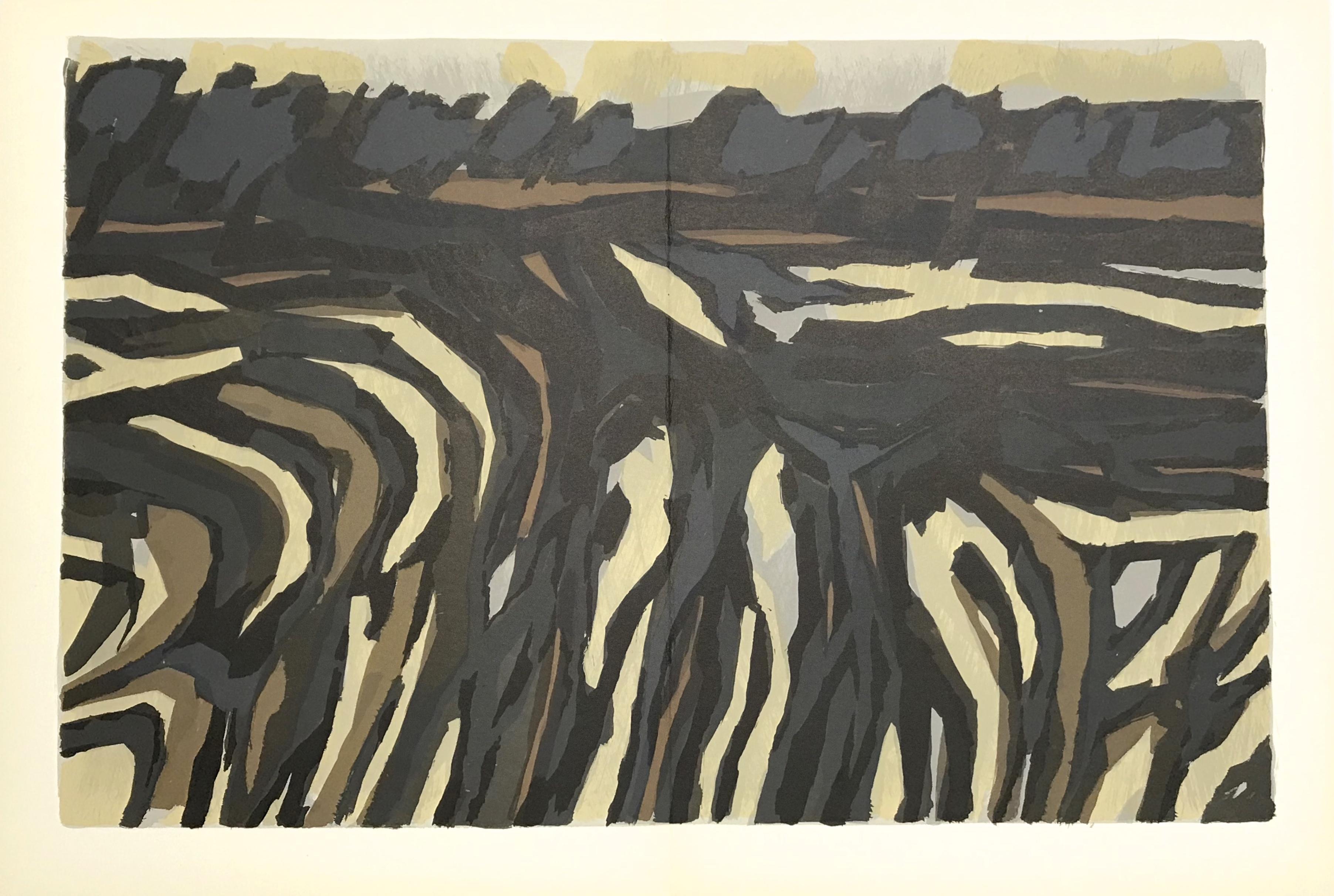 Ubac, Composizione, Derrière le miroir (dopo) - Abstract Print Nero di Raoul Ubac