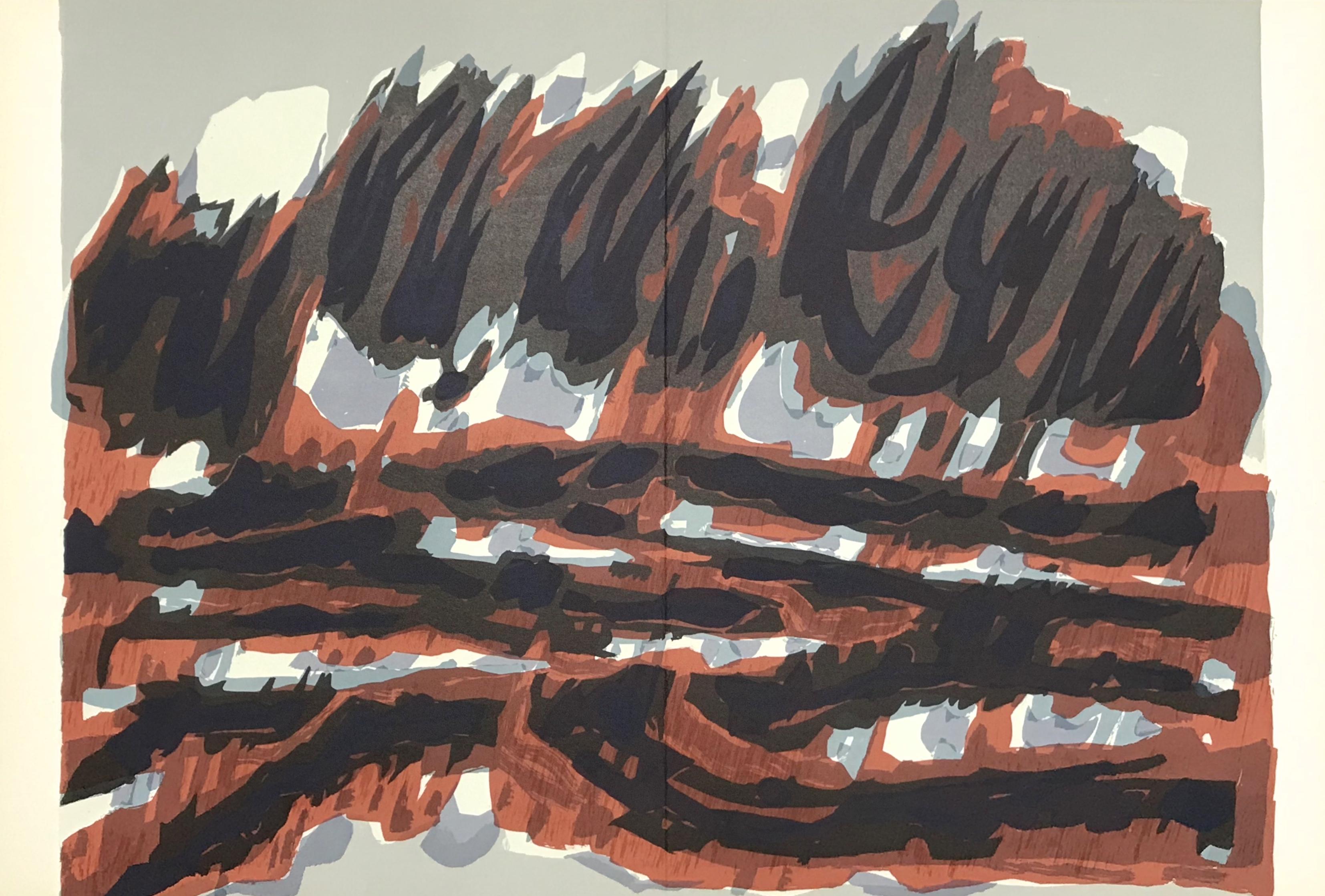 Ubac, Komposition, Derrière le miroir (nach) (Braun), Abstract Print, von Raoul Ubac