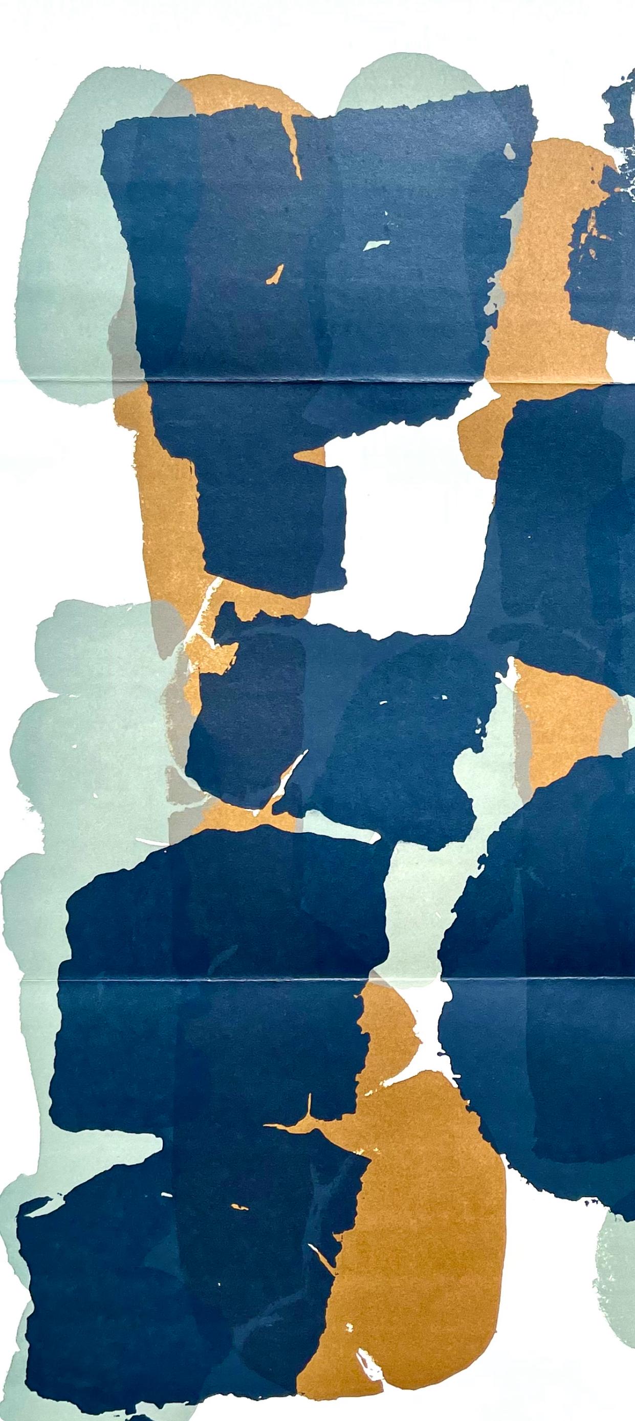 Ubac, Komposition, Derrière le miroir (nach) (Blau), Abstract Print, von Raoul Ubac
