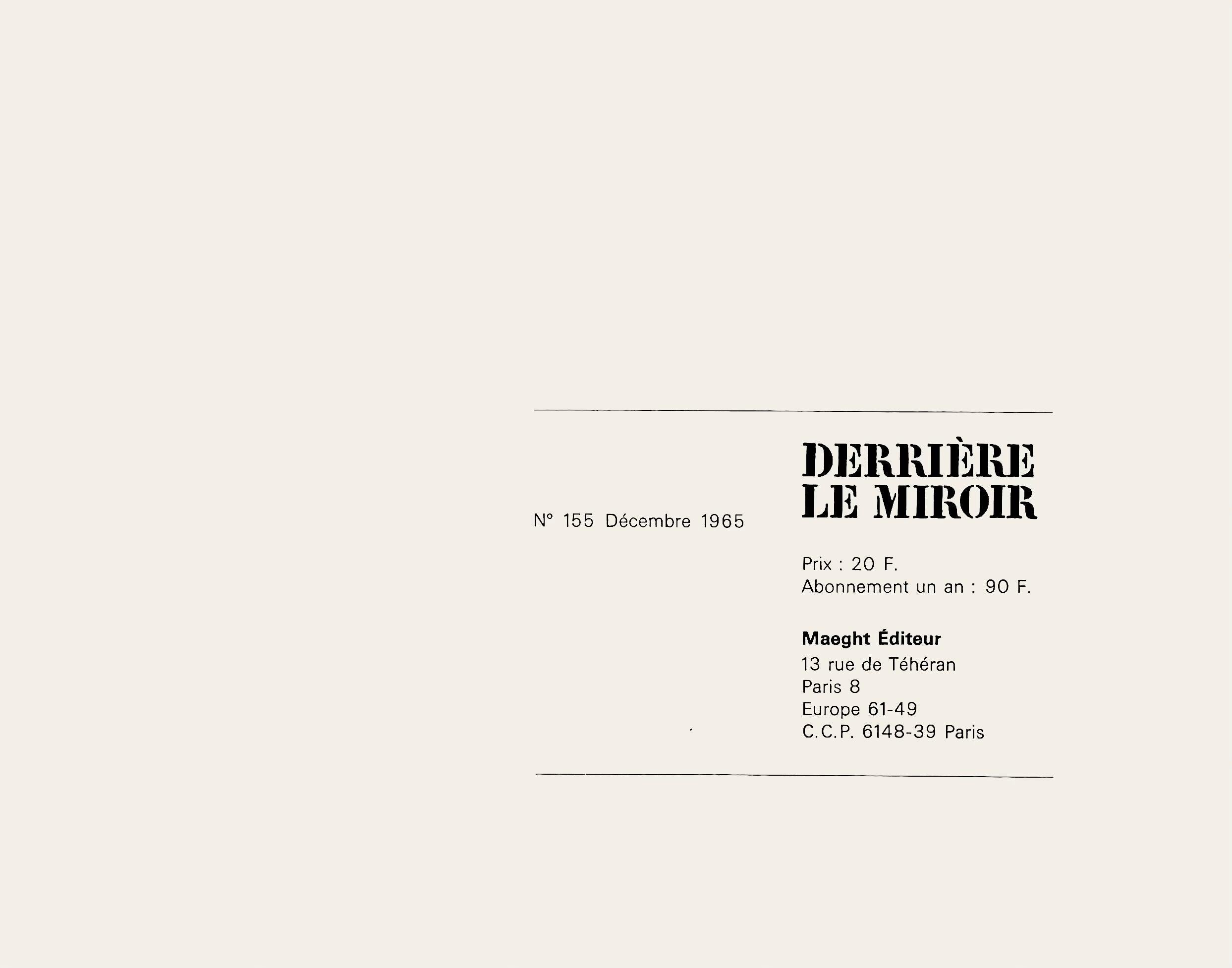 Ubac, Komposition, Derrière le miroir (nach) im Angebot 1