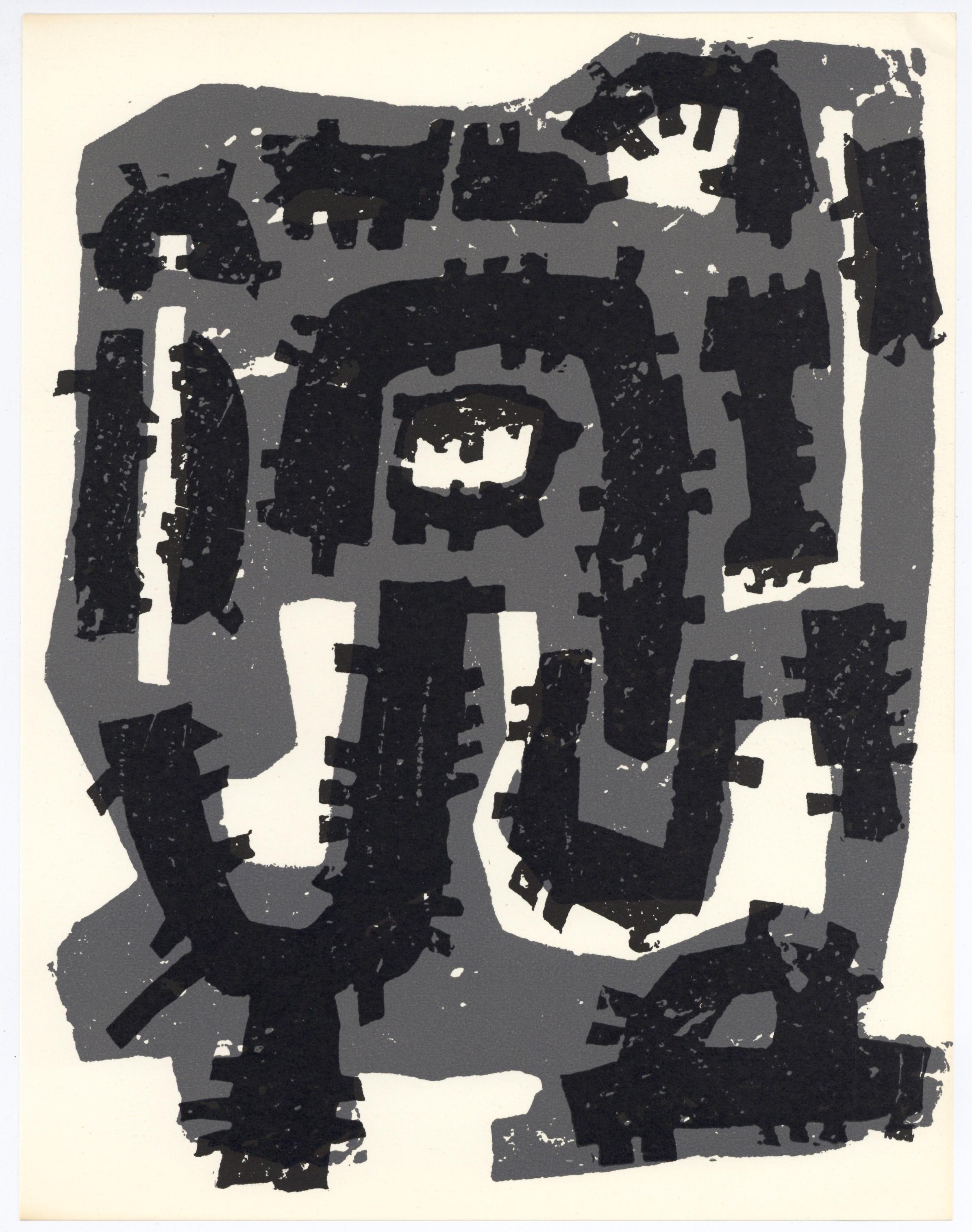 Woodcut on vélin paper. Inscription: Unsigned and unnumbered, as issued. Good condition. Notes: From the volume, XXe Siècle, n°10, 1958. Published and printed under the direction of Gualtieri di San Lazzaro, éditeur, Paris, by Société Internationale
