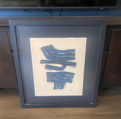 Lithographie abstraite française de style « Mid-Century Modern », signée par Raoul Ubac, en édition limitée