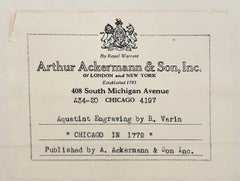 1930 Lithograph in Colors by Raoul Varin, Titled "Chicago in 1779"