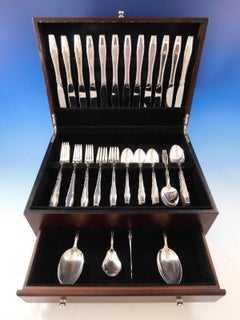 Rapallo by Lunt Sterling Silver Flatware Service for 12 Set 64 Pieces Vintage