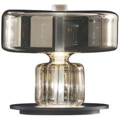 Rapanui Small, Melogranoblu, Table Lamp, Metallized Glass