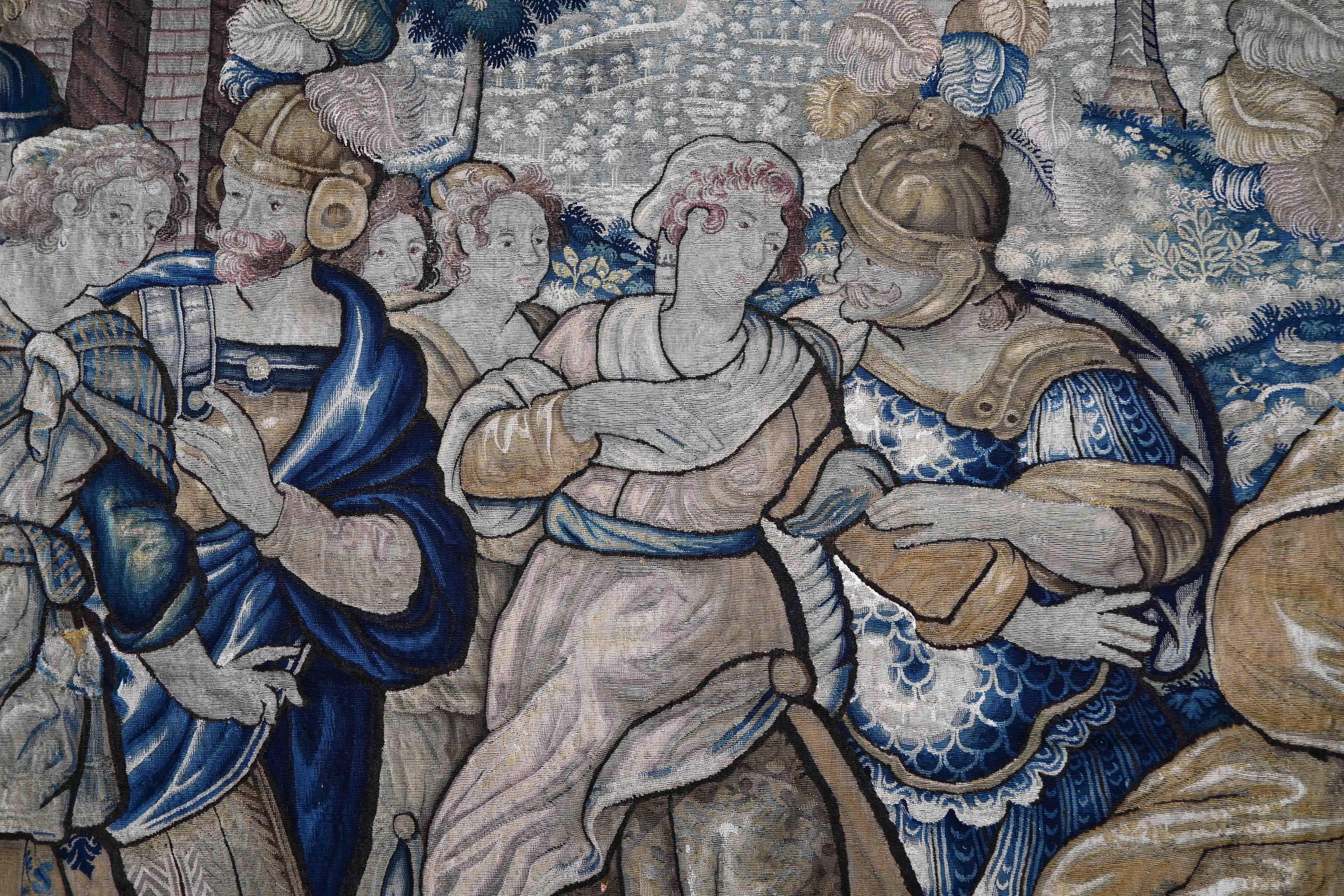 Rape of the Sabine Women, Flanders Tapestry, Late 16th Century - L4m22xh2m35 - No. 1473
Manufacture Des Flandres
Epoque: 16th century
Style: Haute époque-Renaissance-Louis XIII
Condition: Perfect condition
Material: Wool & Silk
Width: 422 cm
Height: