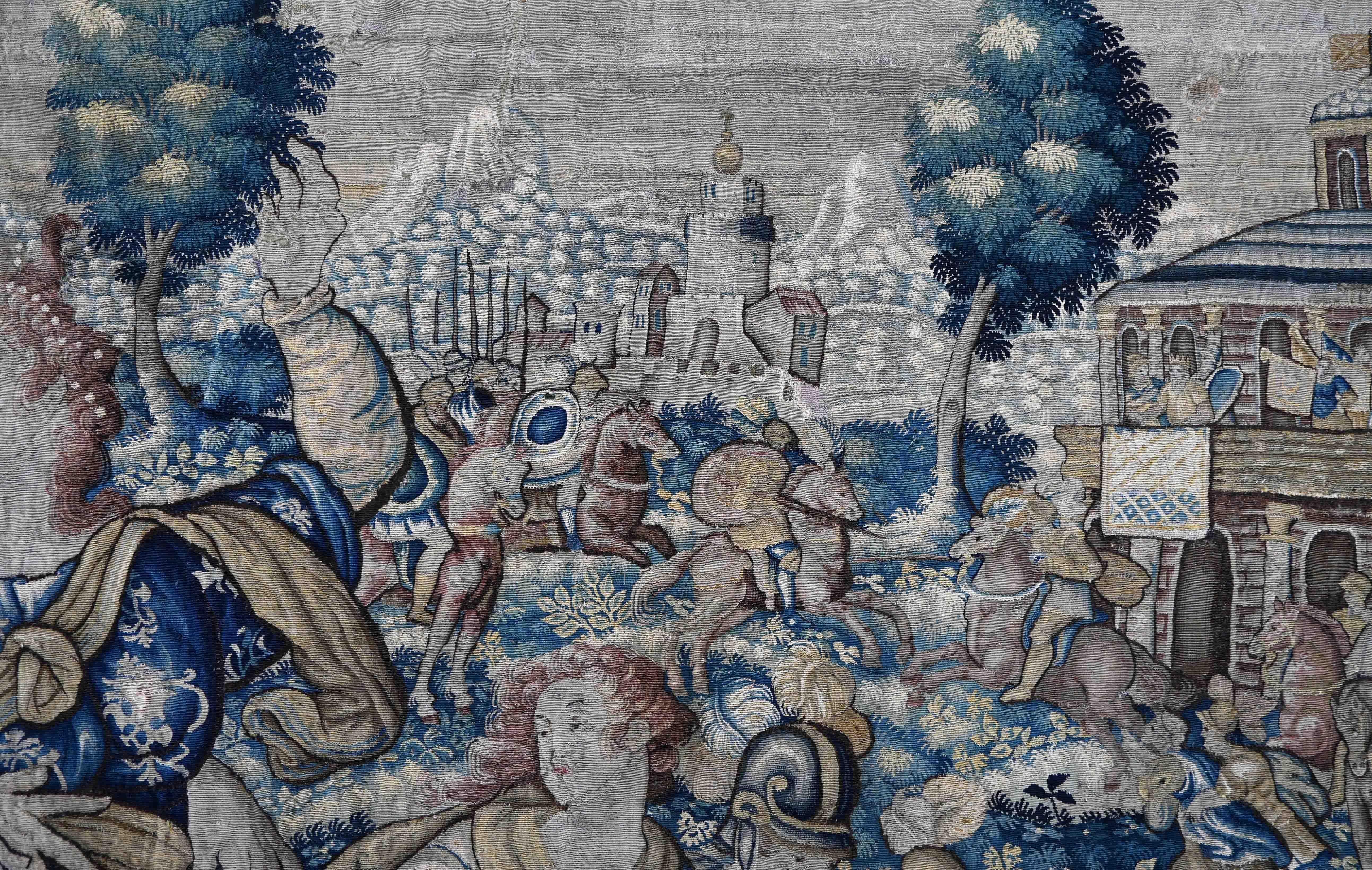 Rape of the Sabine women, antique Flemish Tapestry End of 16th century - N° 1473 For Sale 1