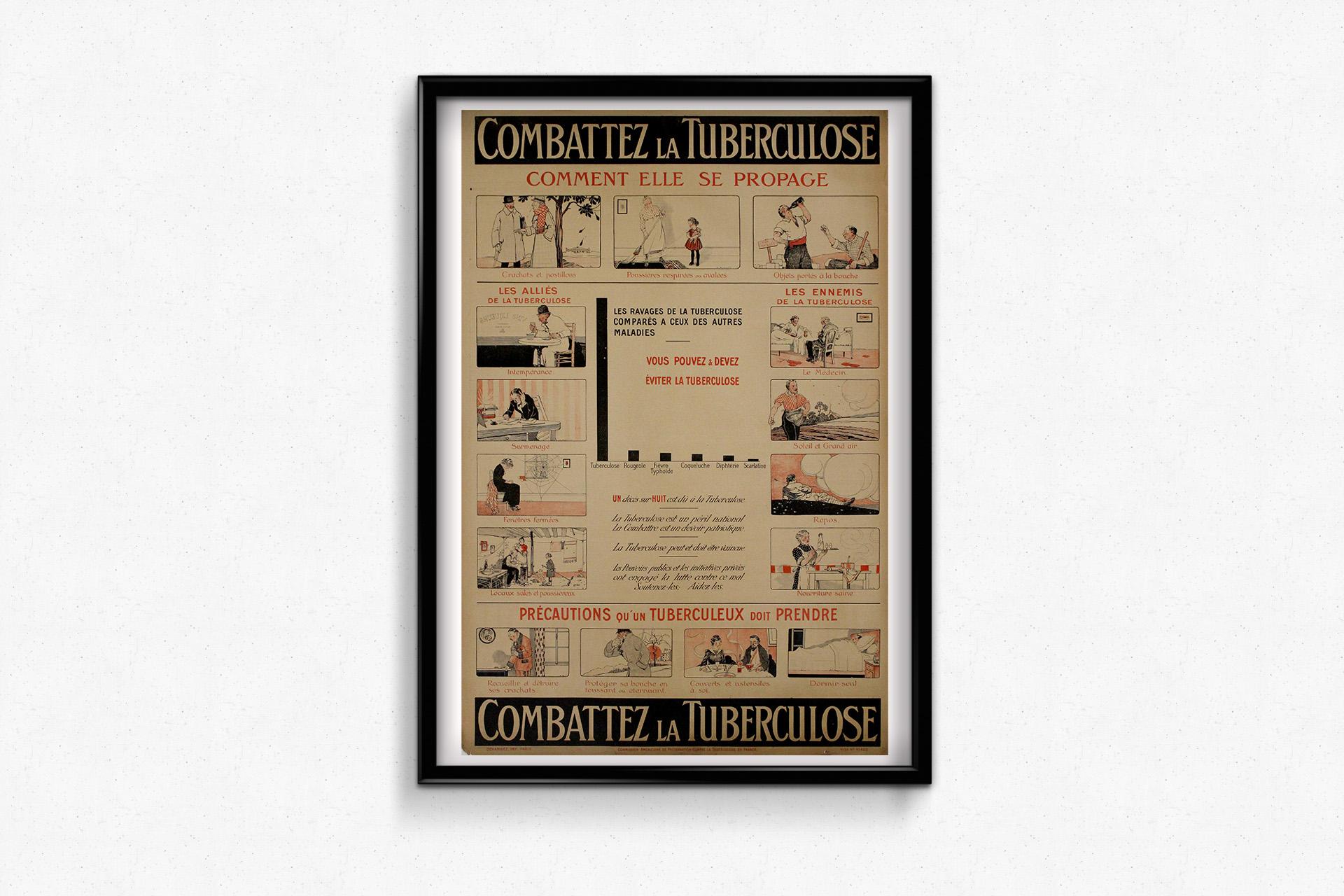 Affiche originale de Rapeno, intitulée Fight Tuberculosis, datant d'environ 1920 en vente 3