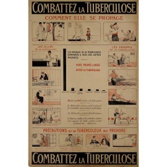 Cartel original de Rapeno de 1920, titulado Lucha contra la Tuberculosis