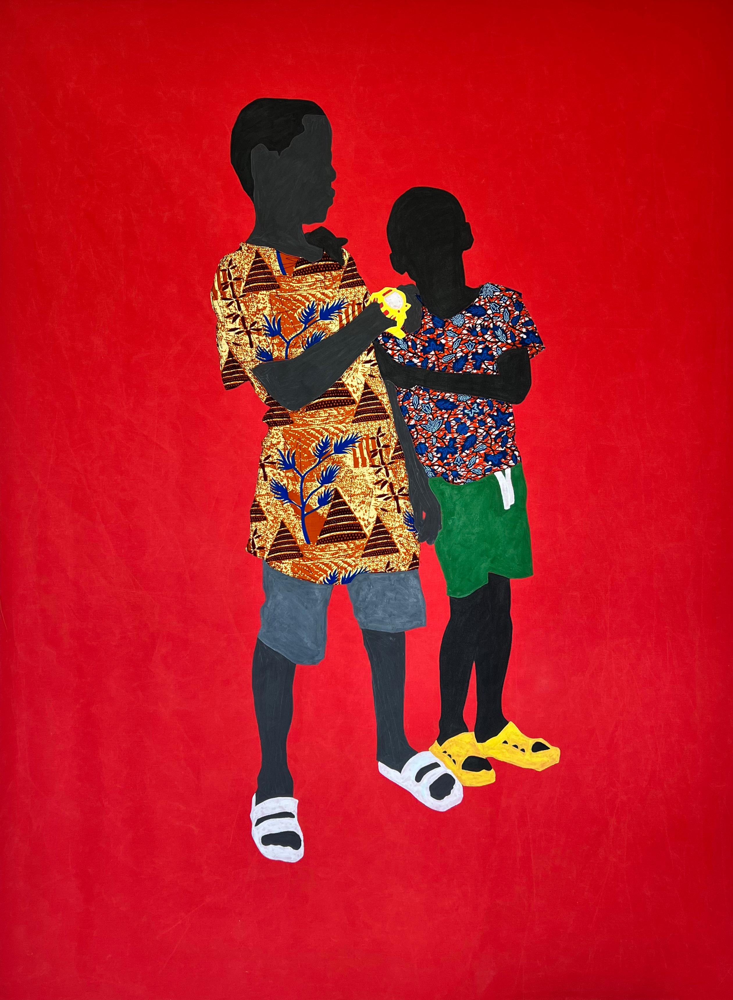 Raphael Adjetey Adjei Mayne Portrait Painting – GELBE UHR