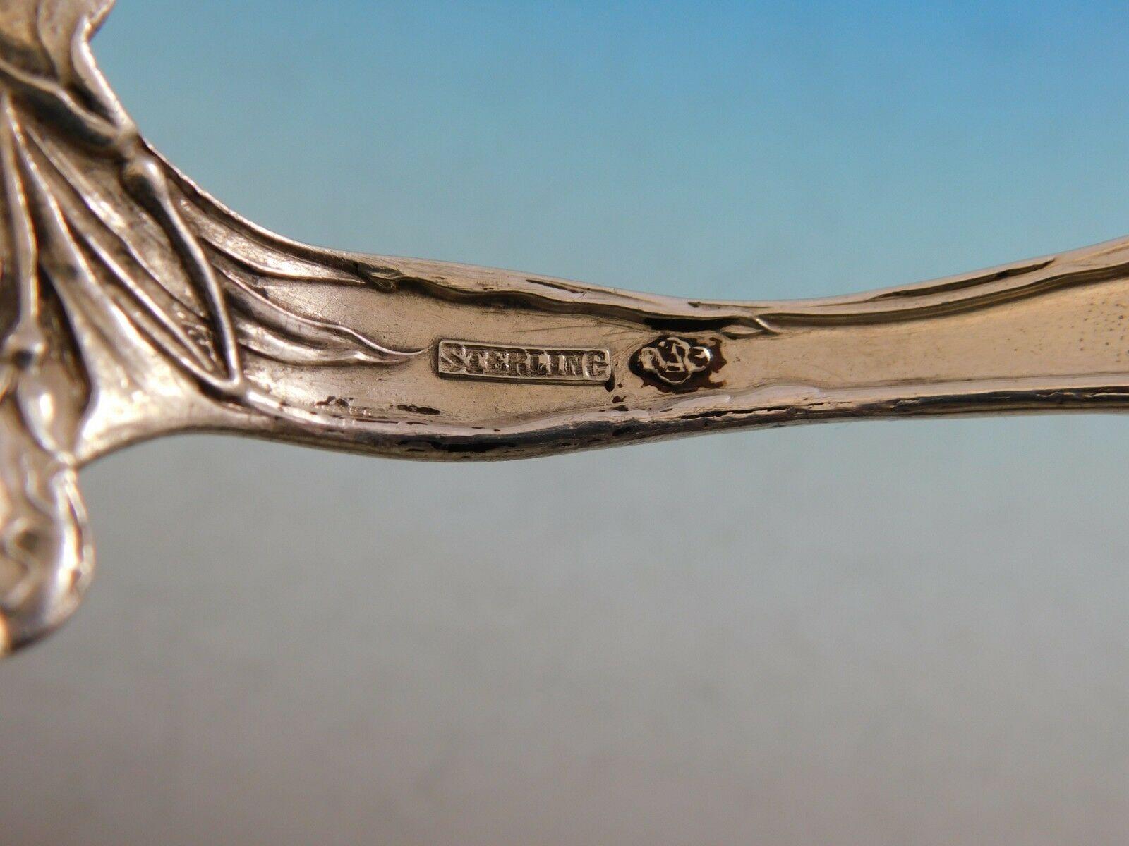 20th Century Raphael by Alvin Sterling Silver Berry Spoon with Iris Figural Nouveau