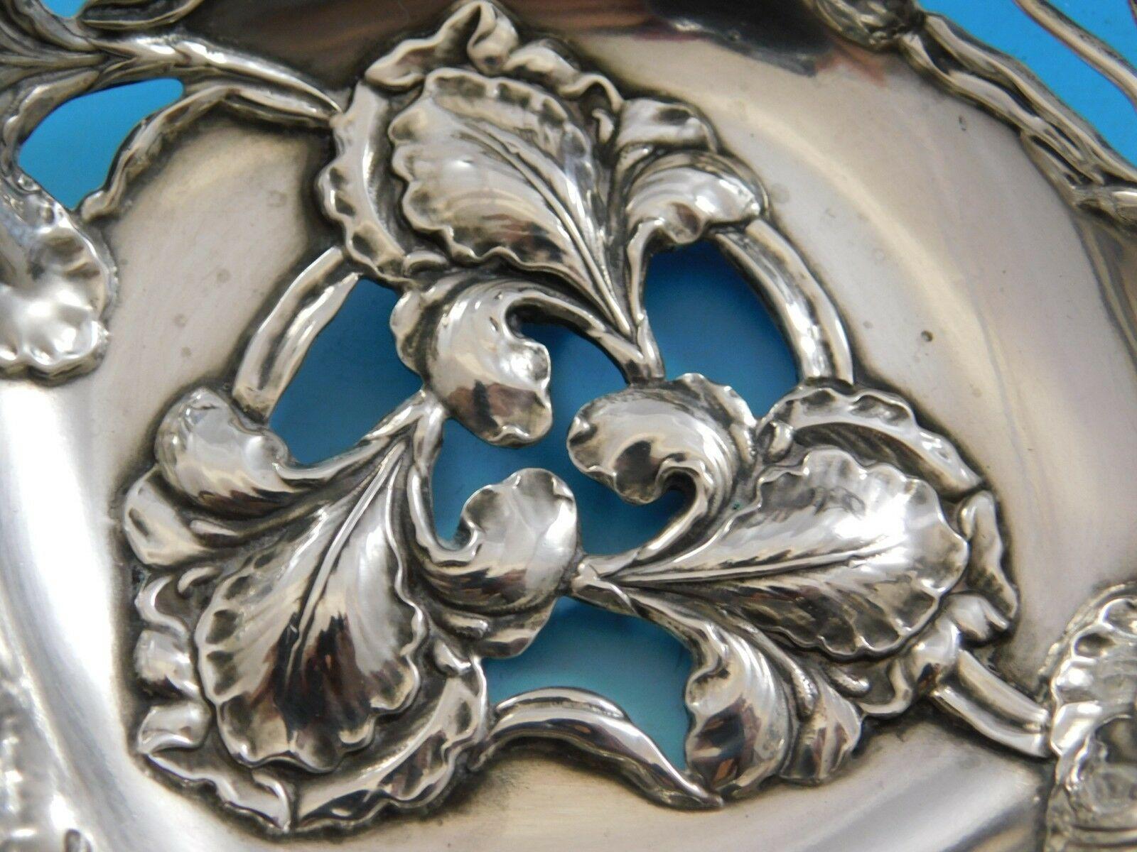 Raphael by Alvin Sterling Silver BonBonniere Spoon Rare Large Bowl with Irises 5