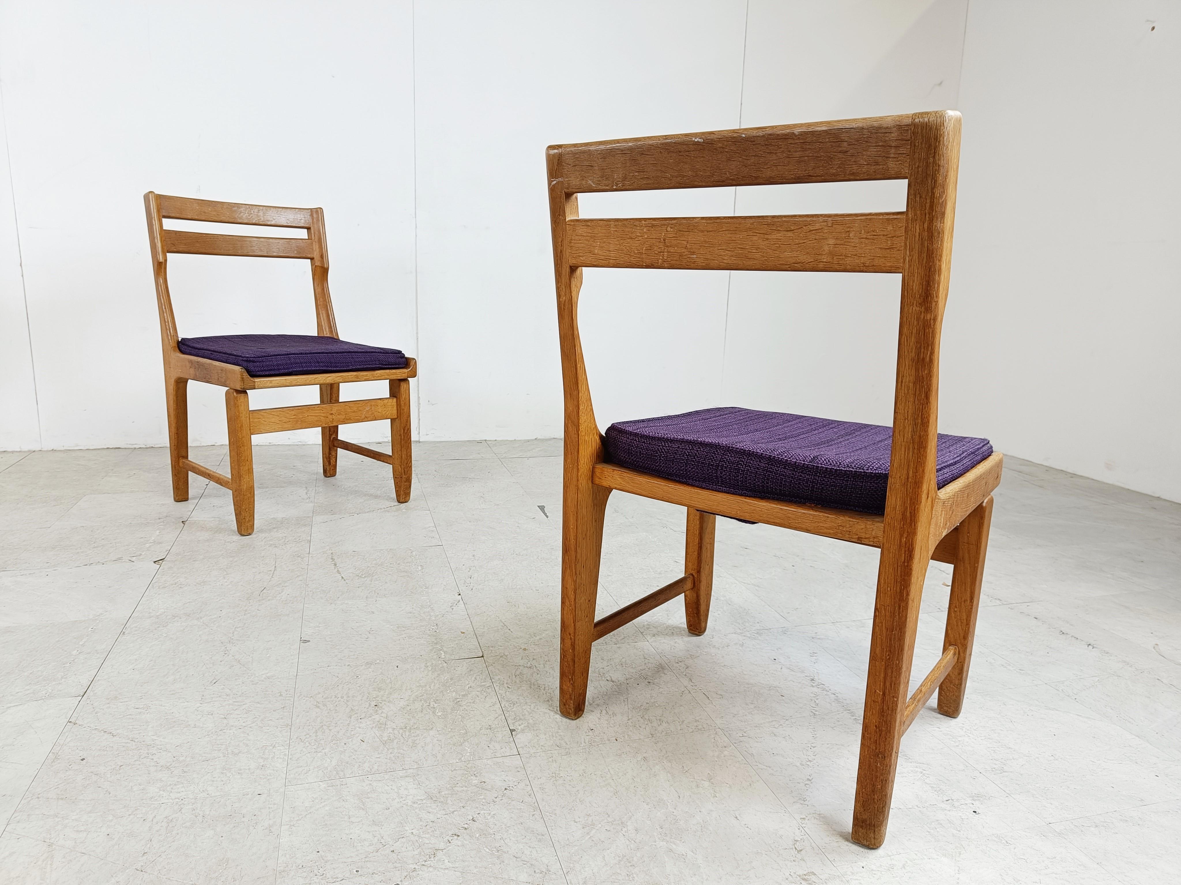 Raphael Chairs by Guillerme and Chambron for Votre Maison, Set of 6 For Sale 3