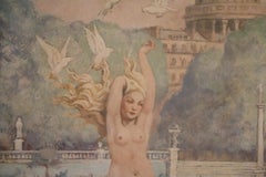Raphael DELORME (1885-1962) , "Venus with Doves"