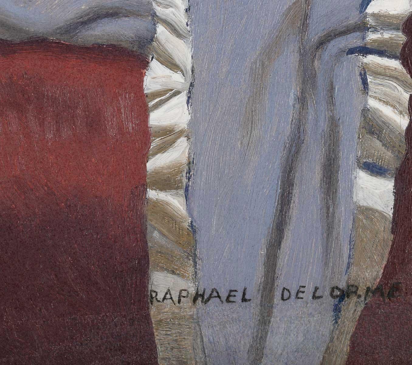 Early 20th Century Raphaël DELORME (1885-1962)  « Jeune femme dans son intérieur »  For Sale