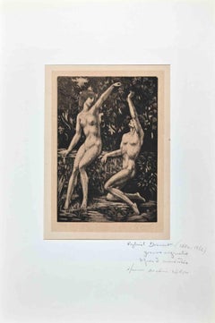 Dead Nudes - Original Etching by Raphael Drouart - Early 20th century
