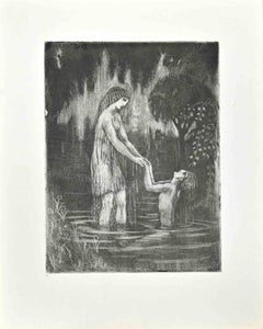The Shandy Bath – Radierung von Raphael Drouart – Anfang des 20. Jahrhunderts