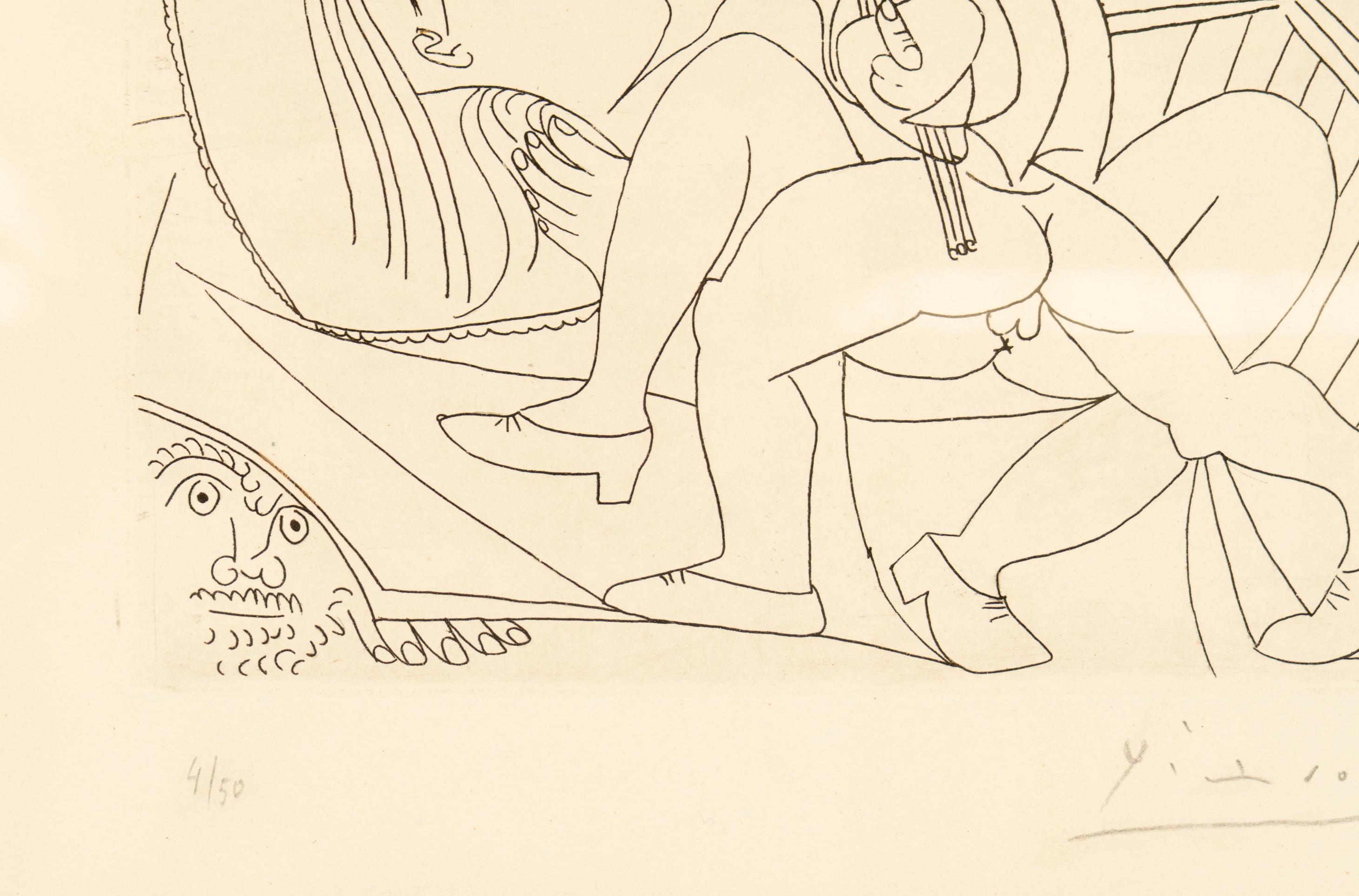Raphaël et la Fornarina XXI, Pablo Picasso (1968) (Französisch) im Angebot