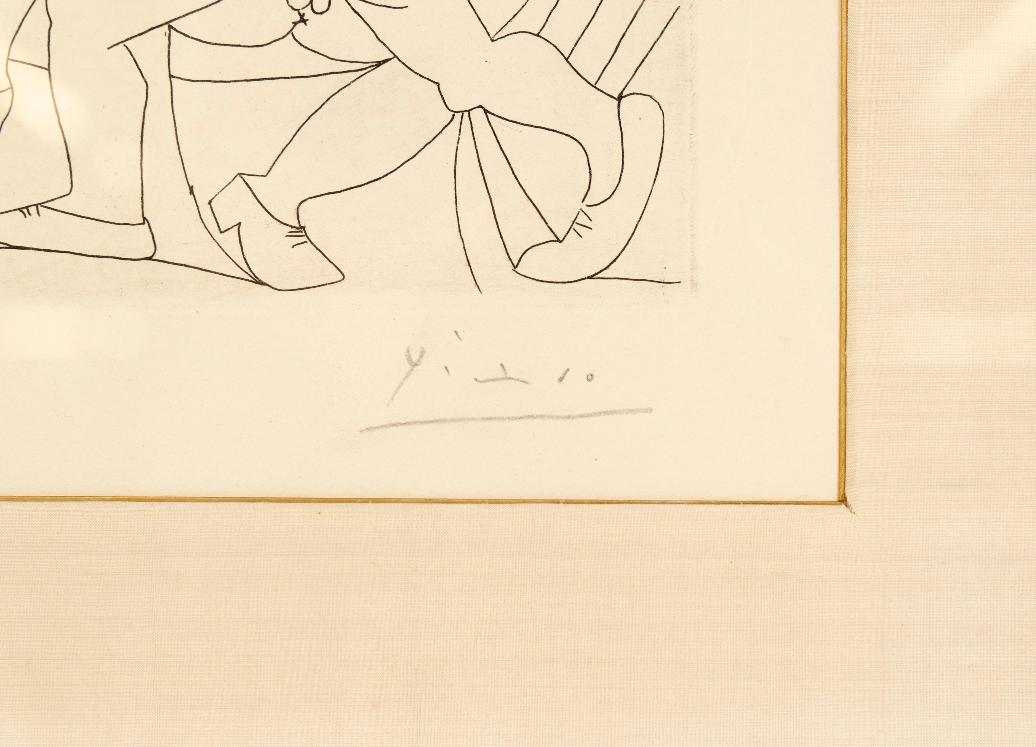 Raphaël et la Fornarina XXI, Pablo Picasso (1968) (Mittleres 19. Jahrhundert) im Angebot