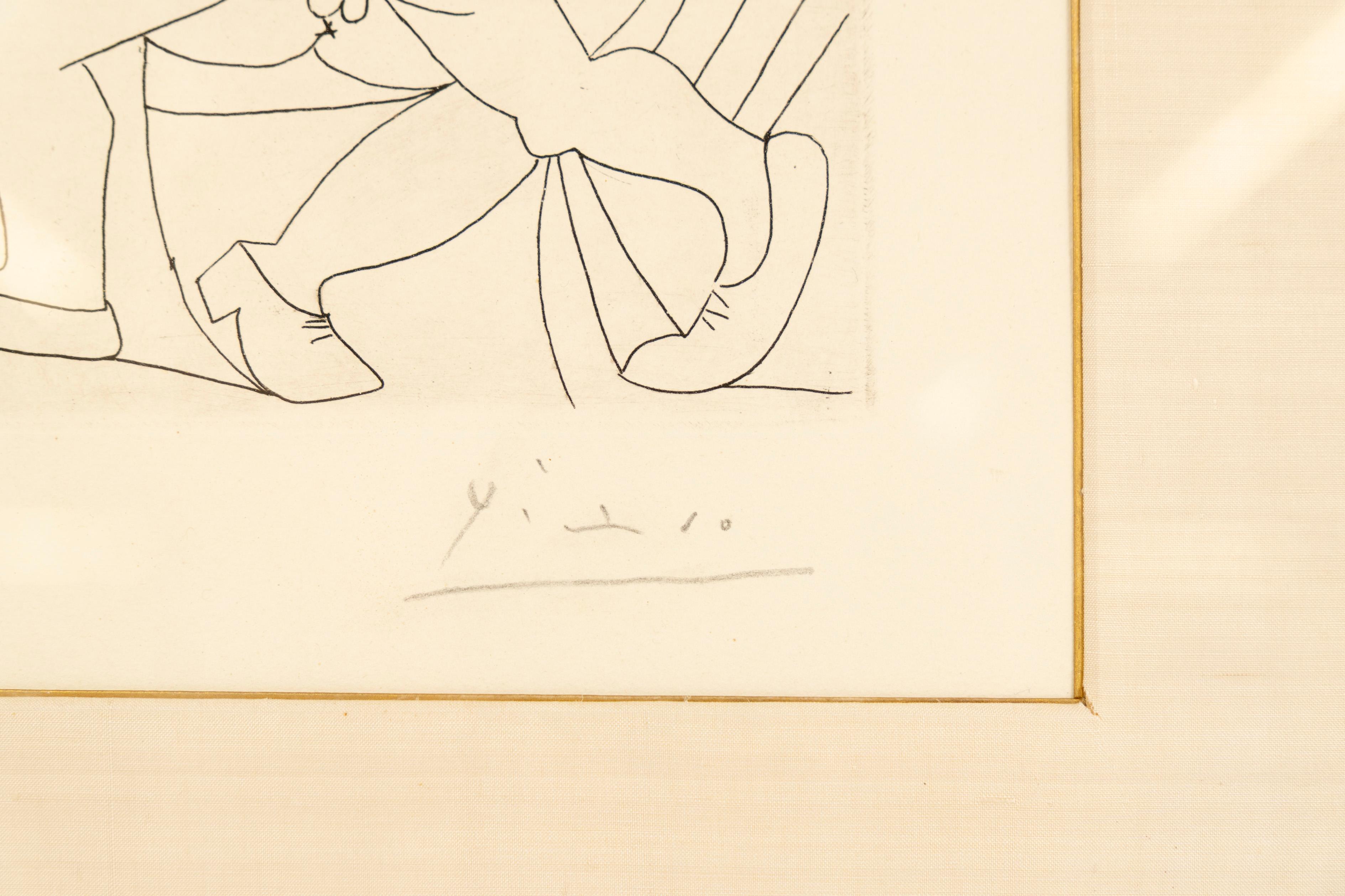 Raphaël et la Fornarina XXI, Pablo Picasso (1968) (Papier) im Angebot