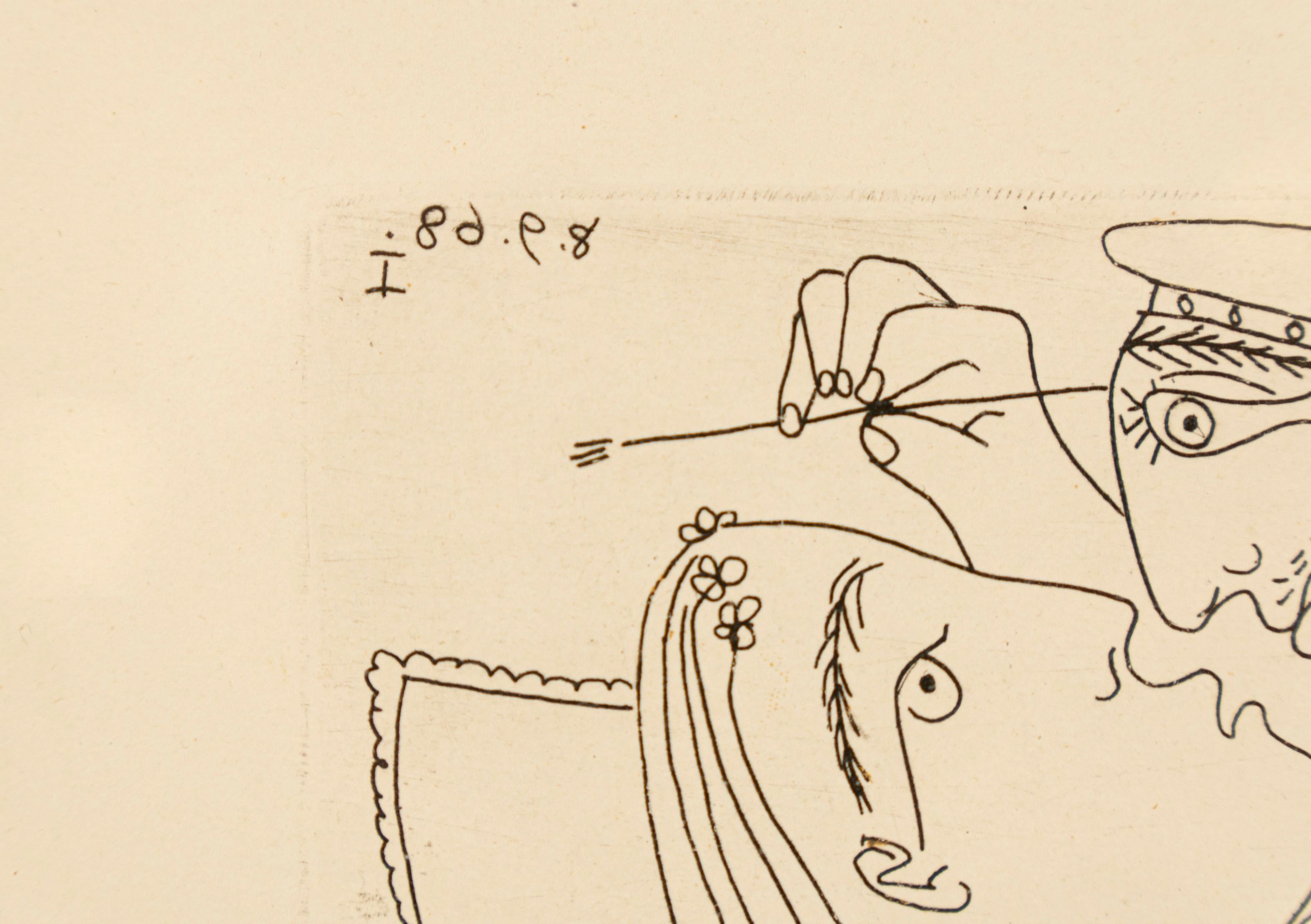 Raphaël et la Fornarina XXI, Pablo Picasso (1968) im Angebot 1