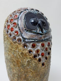 Raphaël Giarrusso Art Pottery Modernist Owl Paris, France
