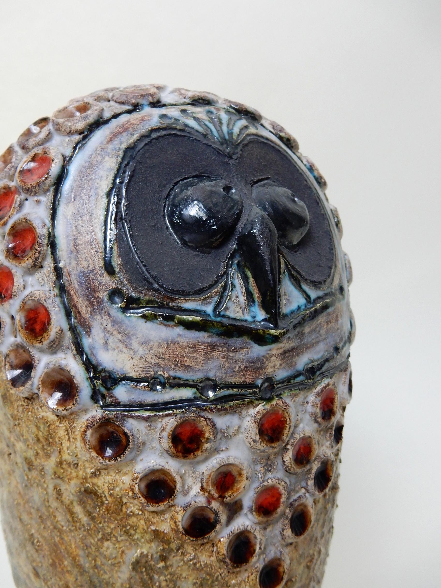Raphaël Giarrusso Art Pottery Modernist Owl Paris, France 2