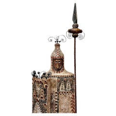 Raphael Giarrusso Ceramic Knight Sculpture 70" Tall