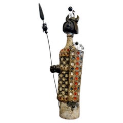 Raphael Giarrusso Ceramic Knight Sculpture, France Accolay 1969