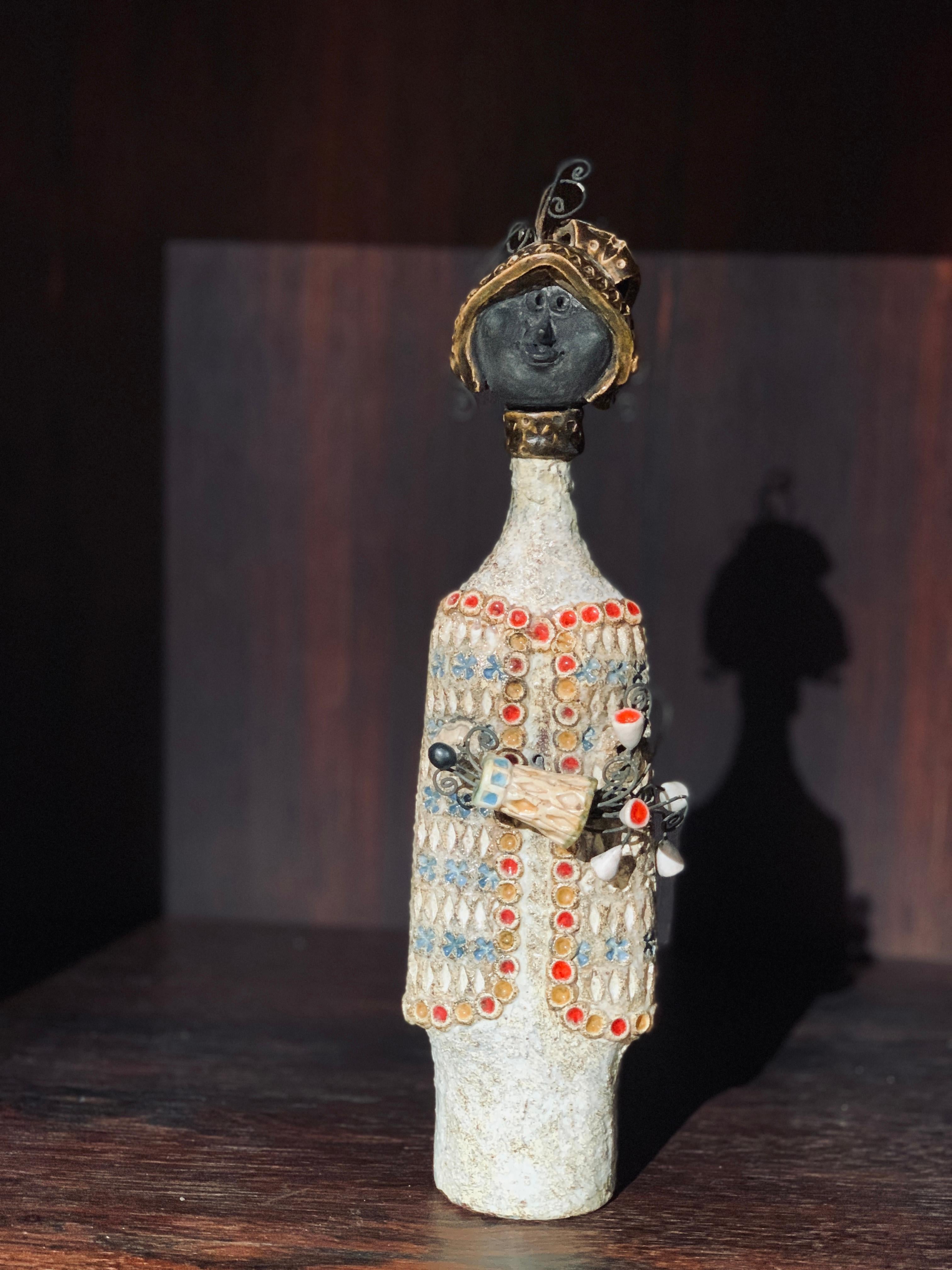 Mid-Century Modern Raphaël Giarrusso, sculpture en céramique, France vers 1960 en vente